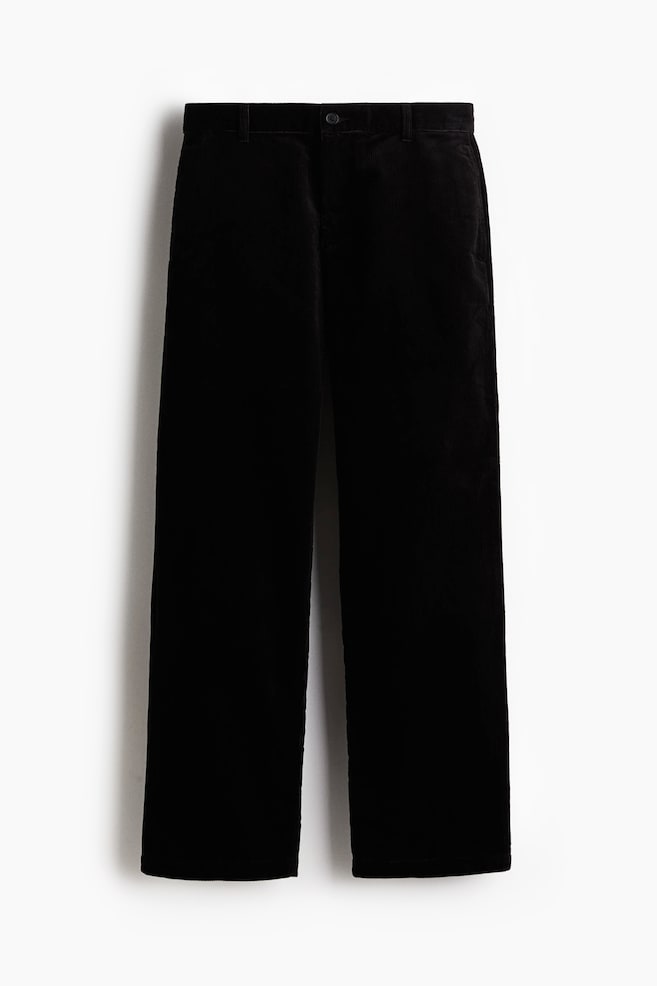 Broek van ribfluweel Relaxed Fit - Zwart/Donker kakigroen/Beige/Bruin - 1
