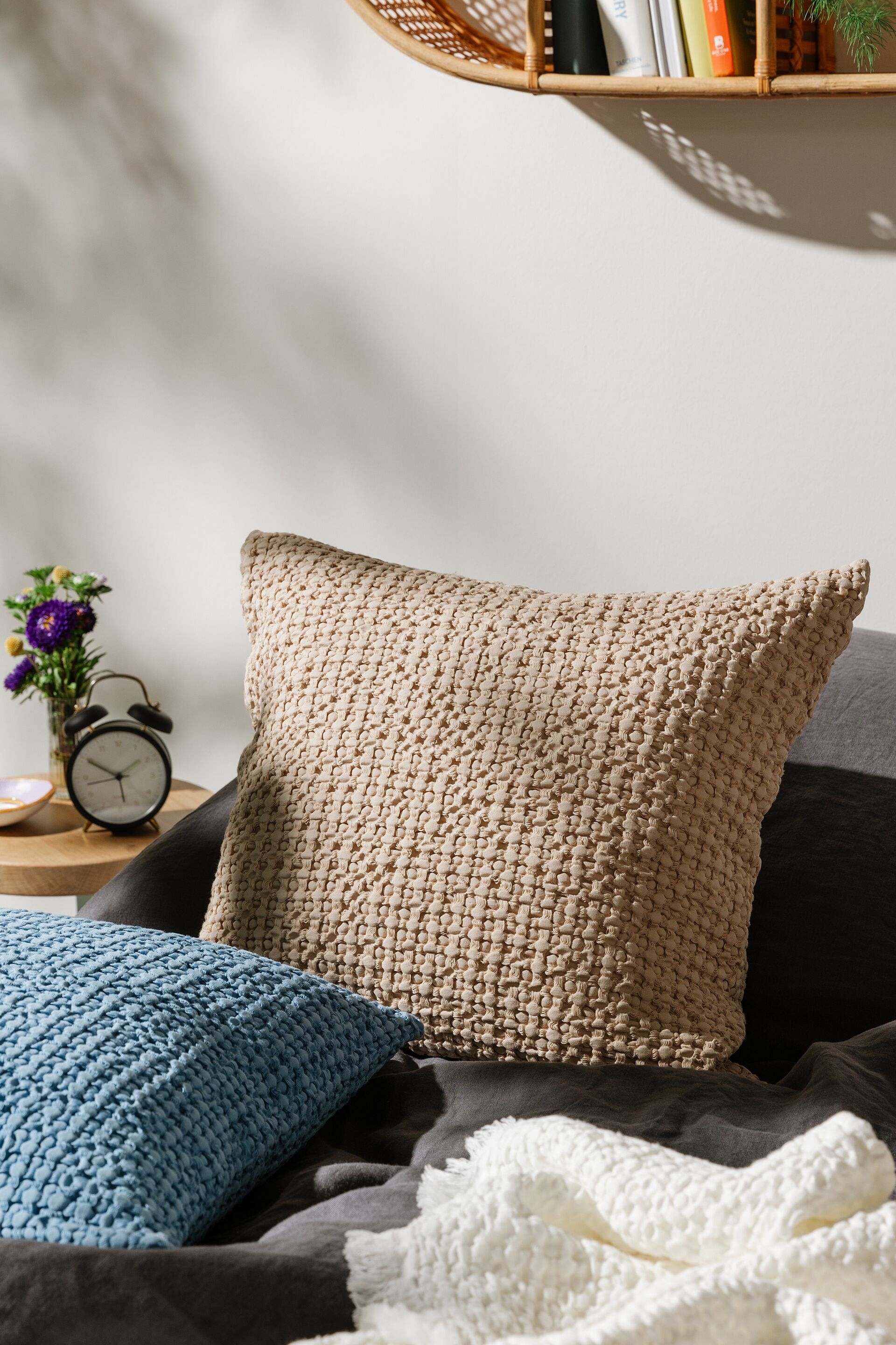 Copricuscino Cloe - Beige/Blu/grigio/Viola/Azzuro/Turchese/Crema