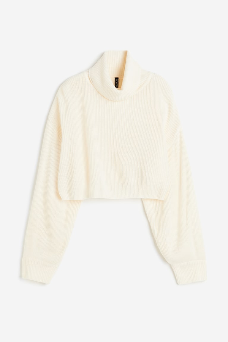 Neck Jumper White Cropped Turtleneck Top White Cropped Zara