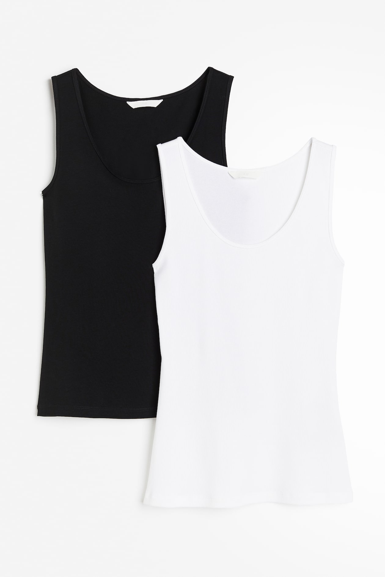 2 pack Tank Tops White black Ladies H M US 2-pack-tank-tops-white-black-ladies-h-m-us