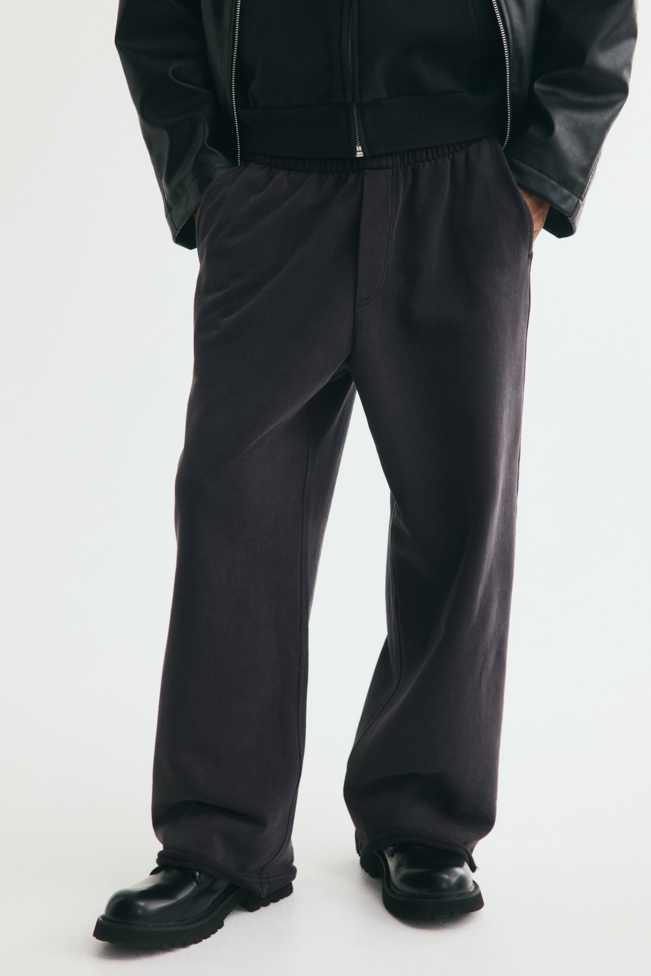 Pantalon décontracté en molleton de coton