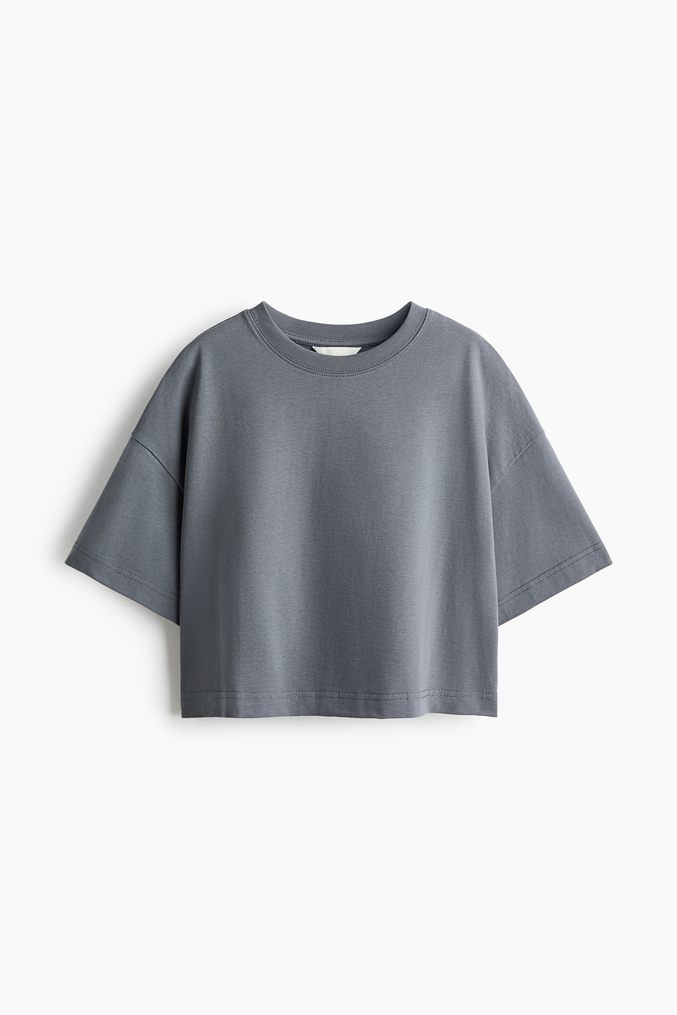 ボクシーTシャツ - ダークグレー/ホワイト/イエロー/ブライトブルー/バーガンディ/カーキグリーン/ペールイエロー/ブラック/ライトピンク