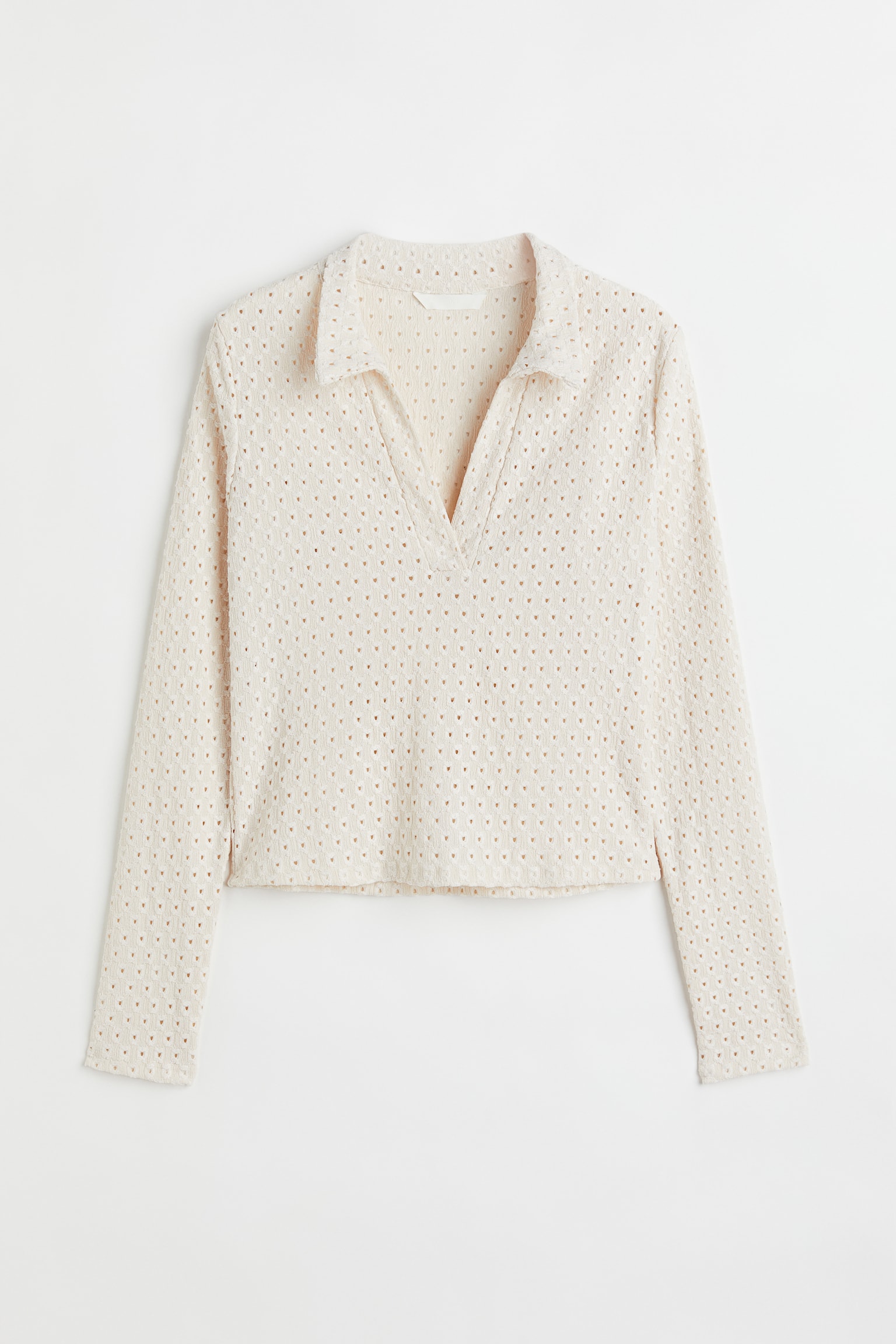 Collared Top - Light beige - 1