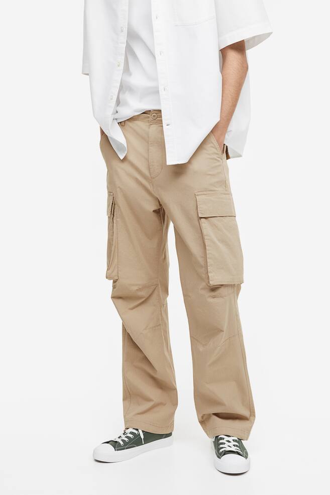 Relaxed Fit Cargo trousers - Beige/Black/White - 6