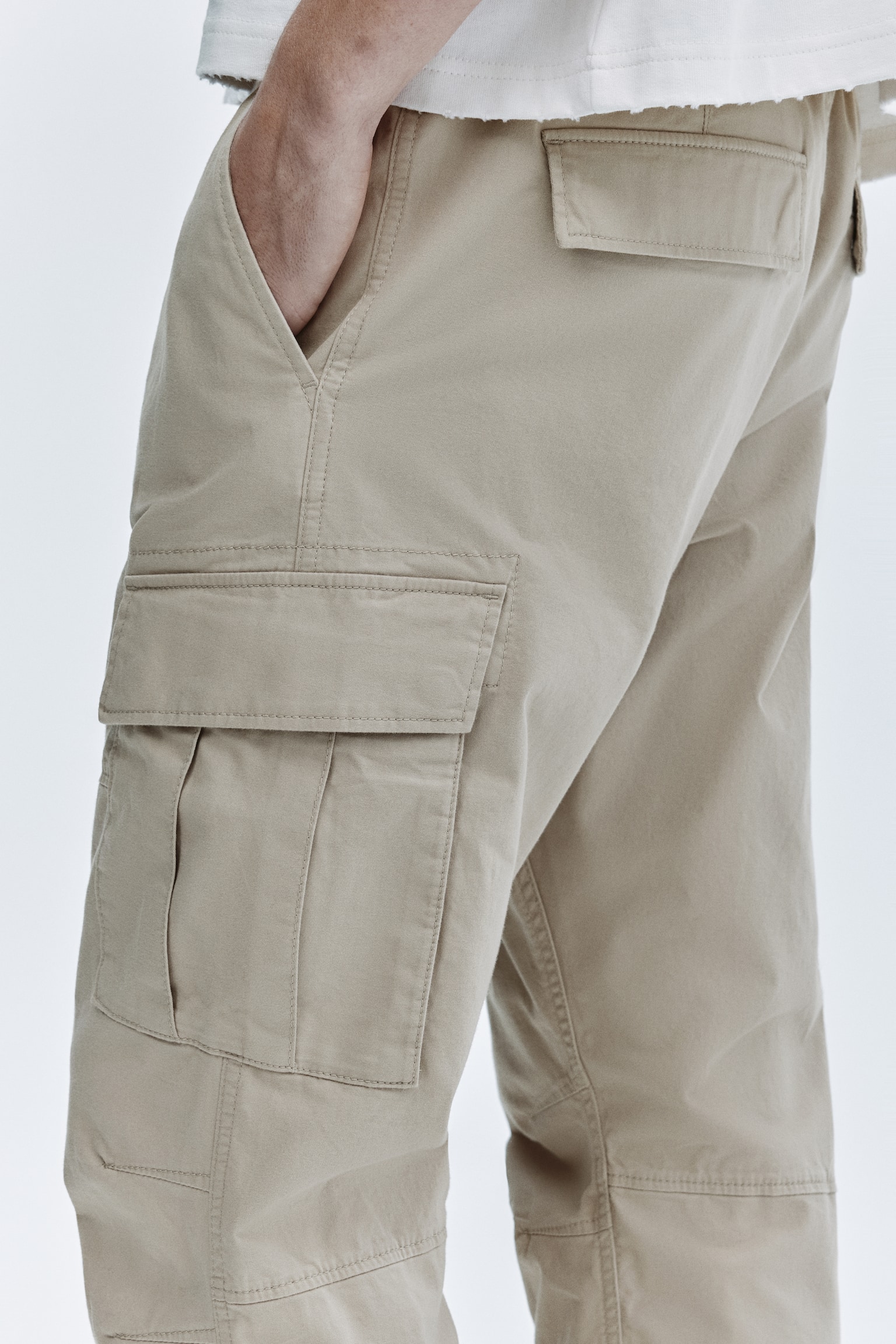 Spodnie cargo Slim Fit - Jasnobeżowy/Zieleń khaki/Ciemnoszary/Czarny/Zieleń khaki - 6