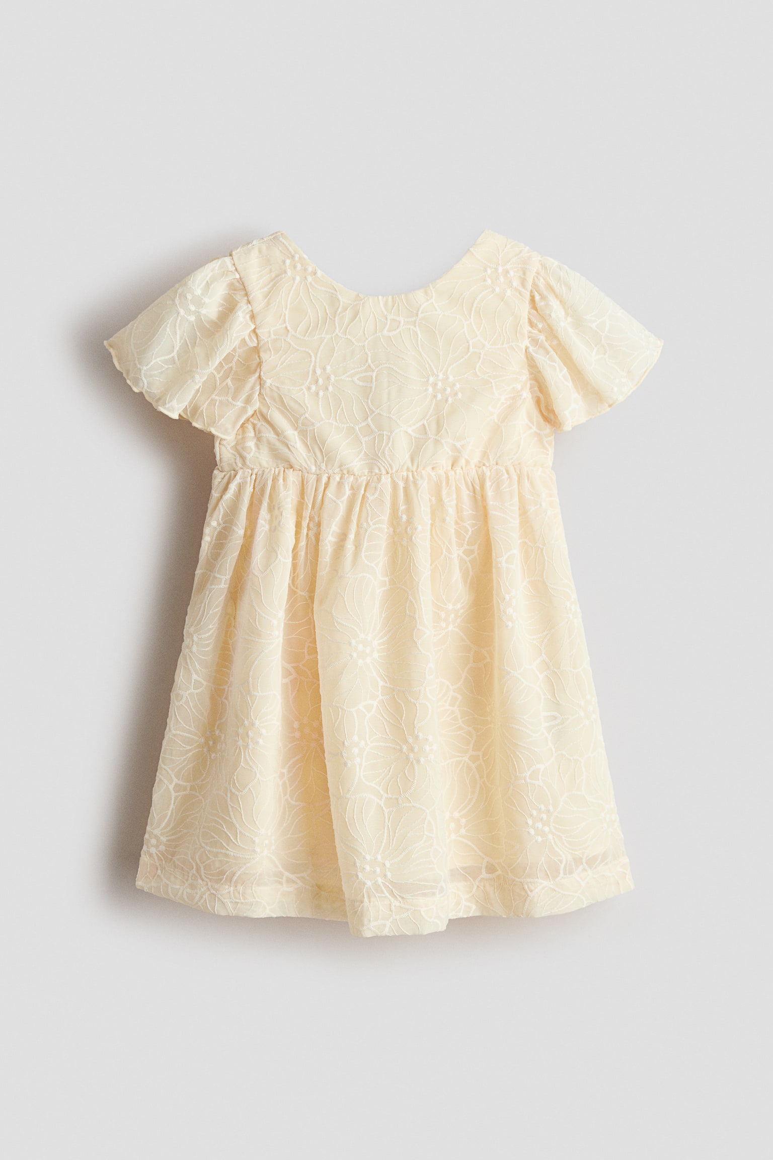 Сукня з вишивкою - Світло-жовтий - 1