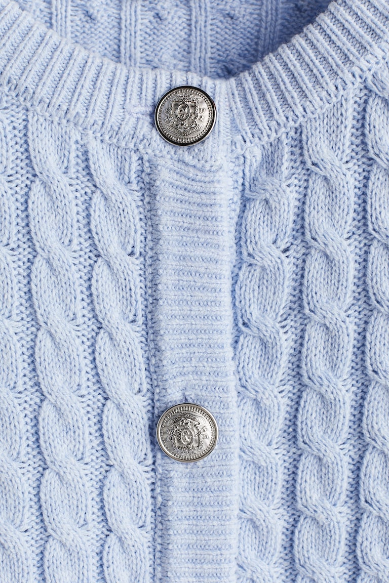 Cable-Knit Cardigan Light blue Ladies H&M US