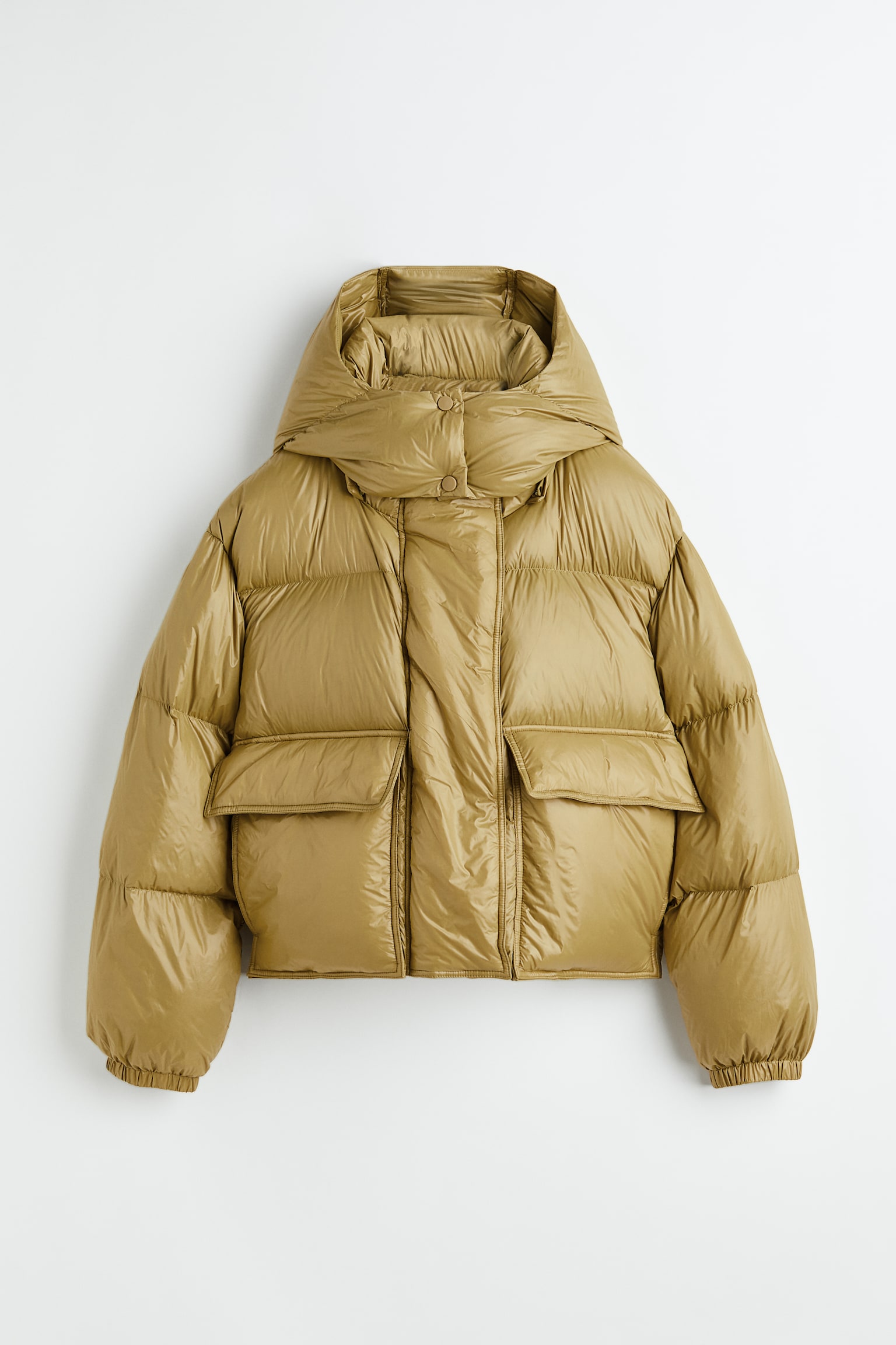 Hooded down jacket - Yellow-beige/Cream - 3