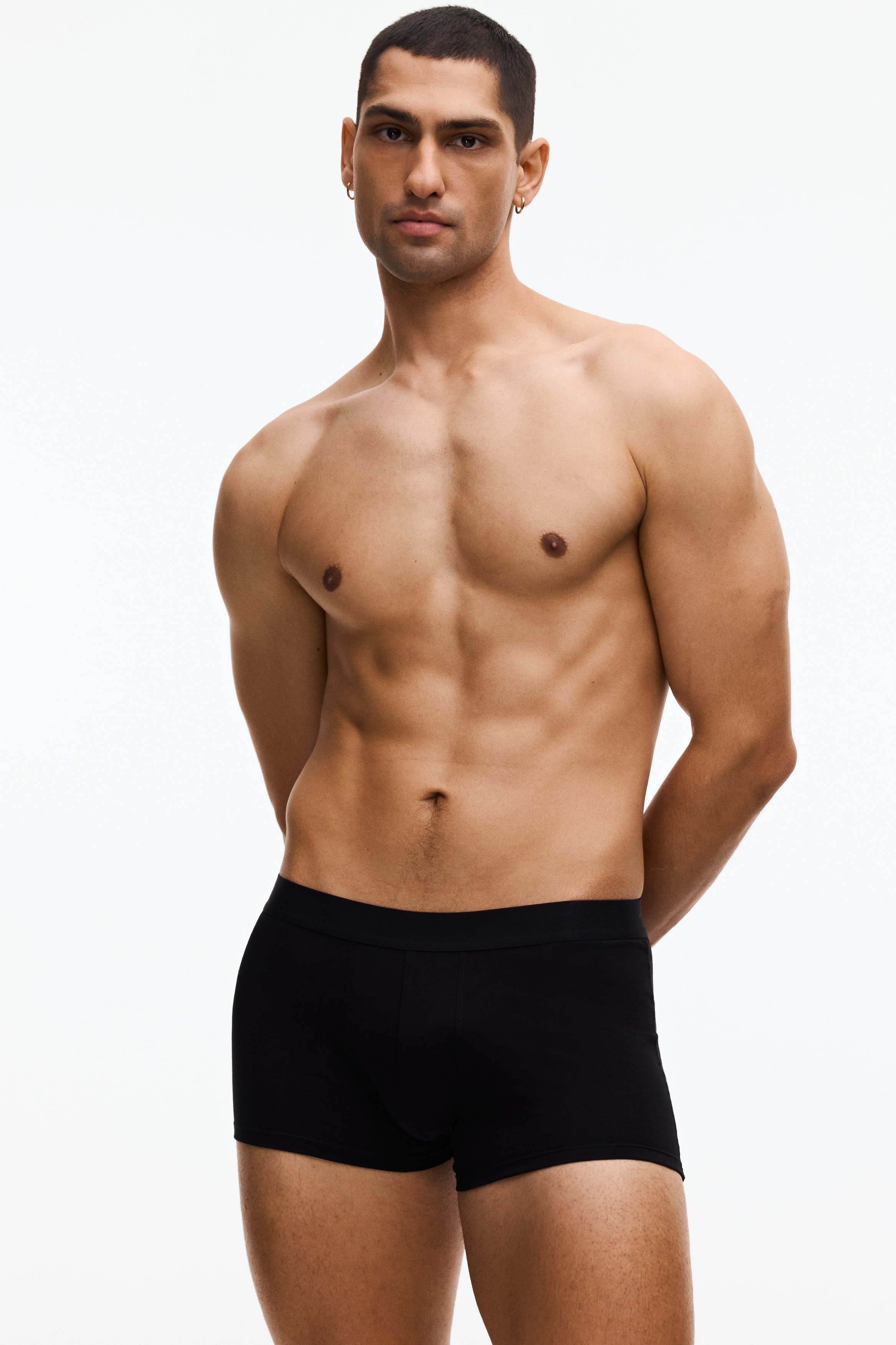 5-pack Short Boxer Briefs with Lycra® - Beige/dark brown/Teal/light gray/Dark gray melange/black/Navy blue/Gray melange/Black/White/Light blue/navy blue
