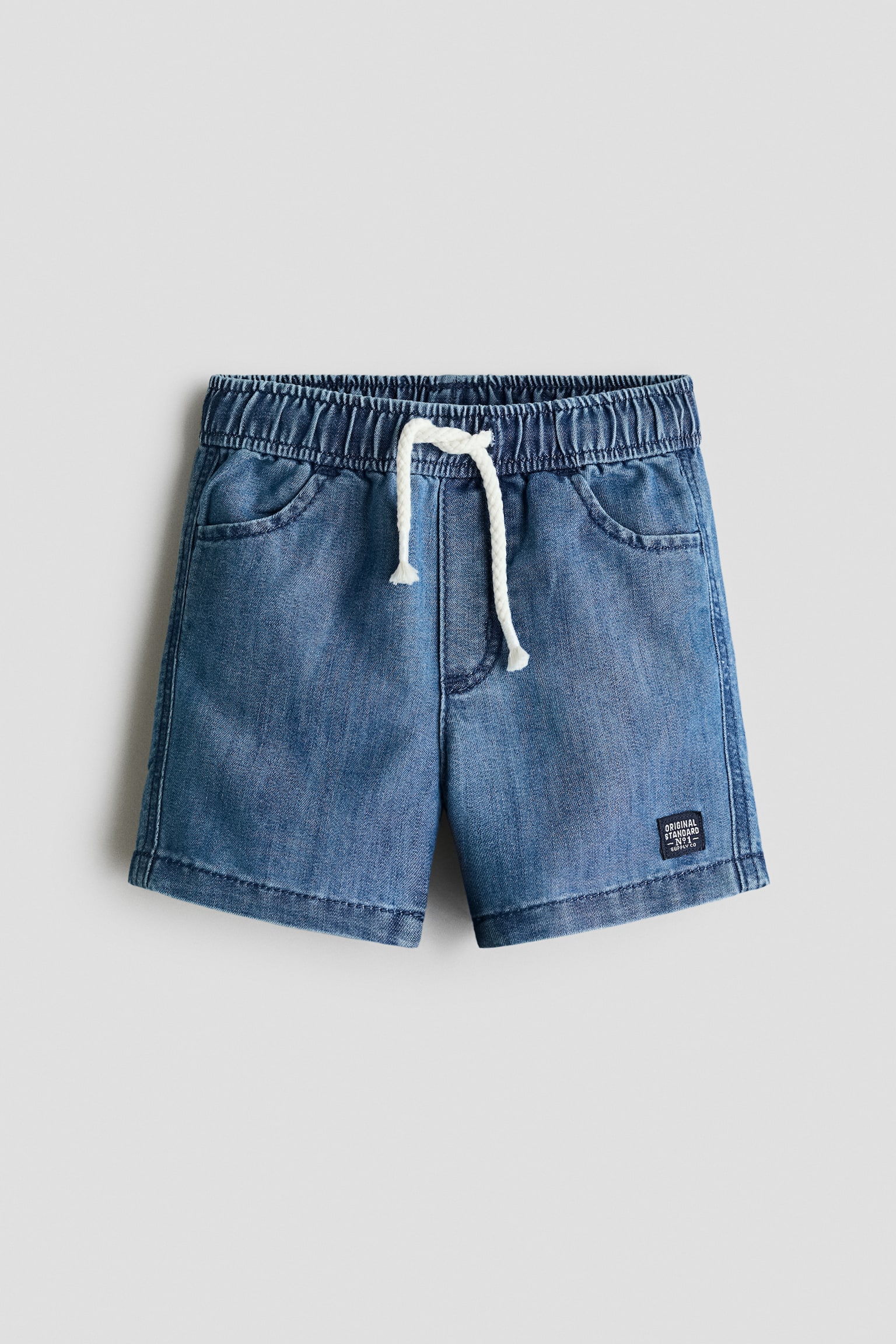 Twill shorts - Denim blue/Light khaki green