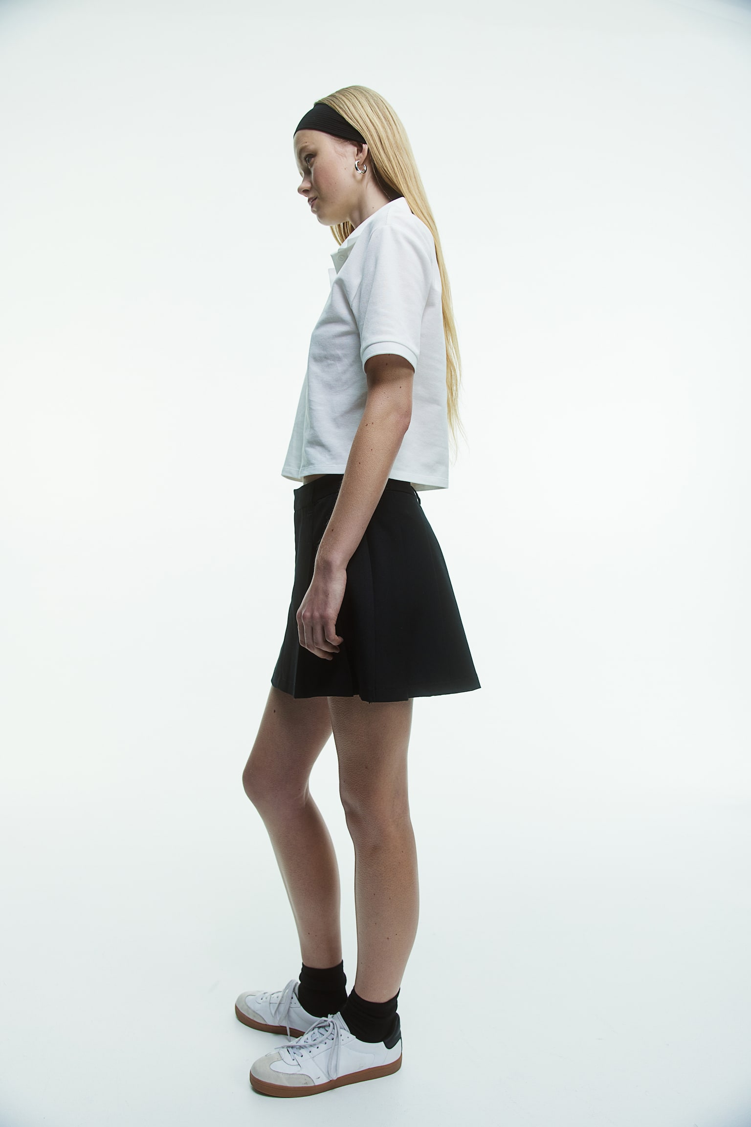 Short Piqué Polo Shirt - Cream/Black - 5