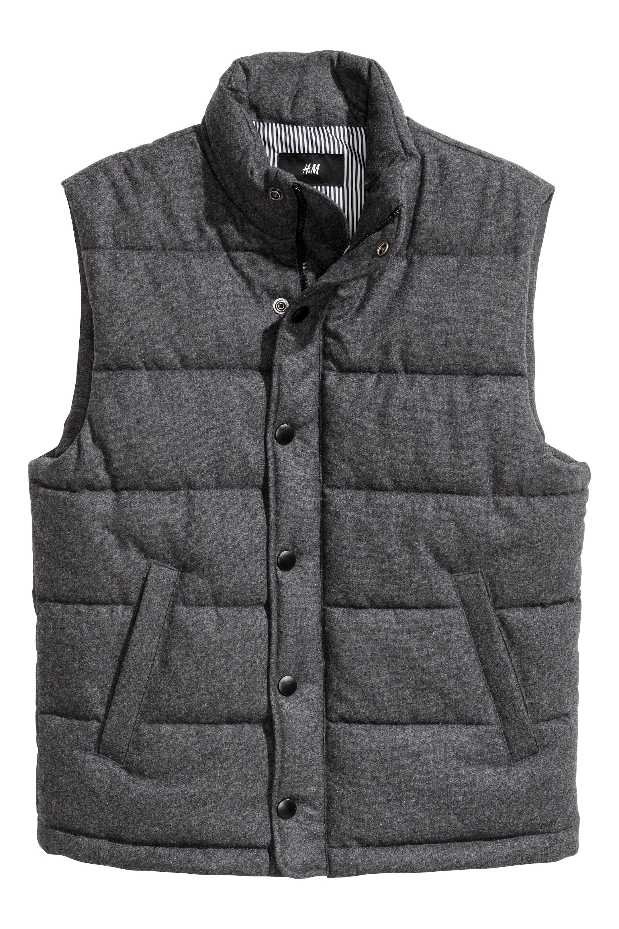 Ver imagen más grande: Chaleco en mezcla de lana - Gris oscuro jaspeado - HOMBRE | H&M ES 1