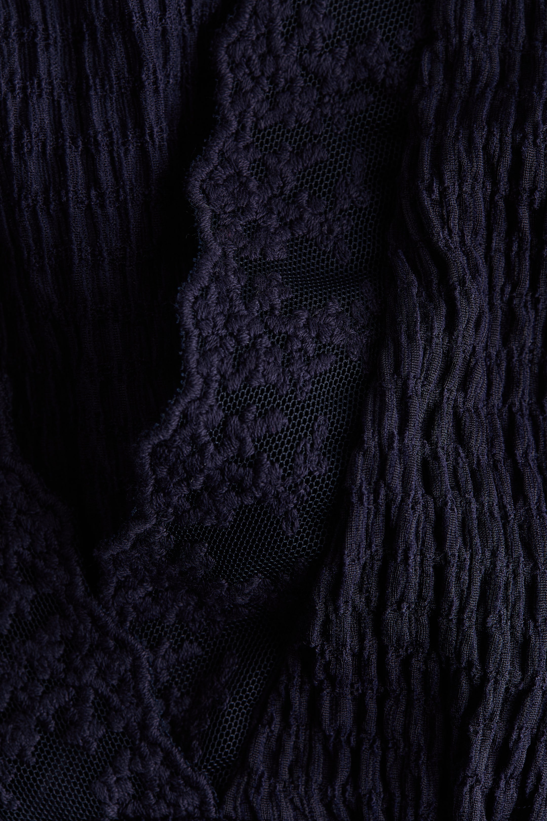 Lace-Trimmed Smocked Top