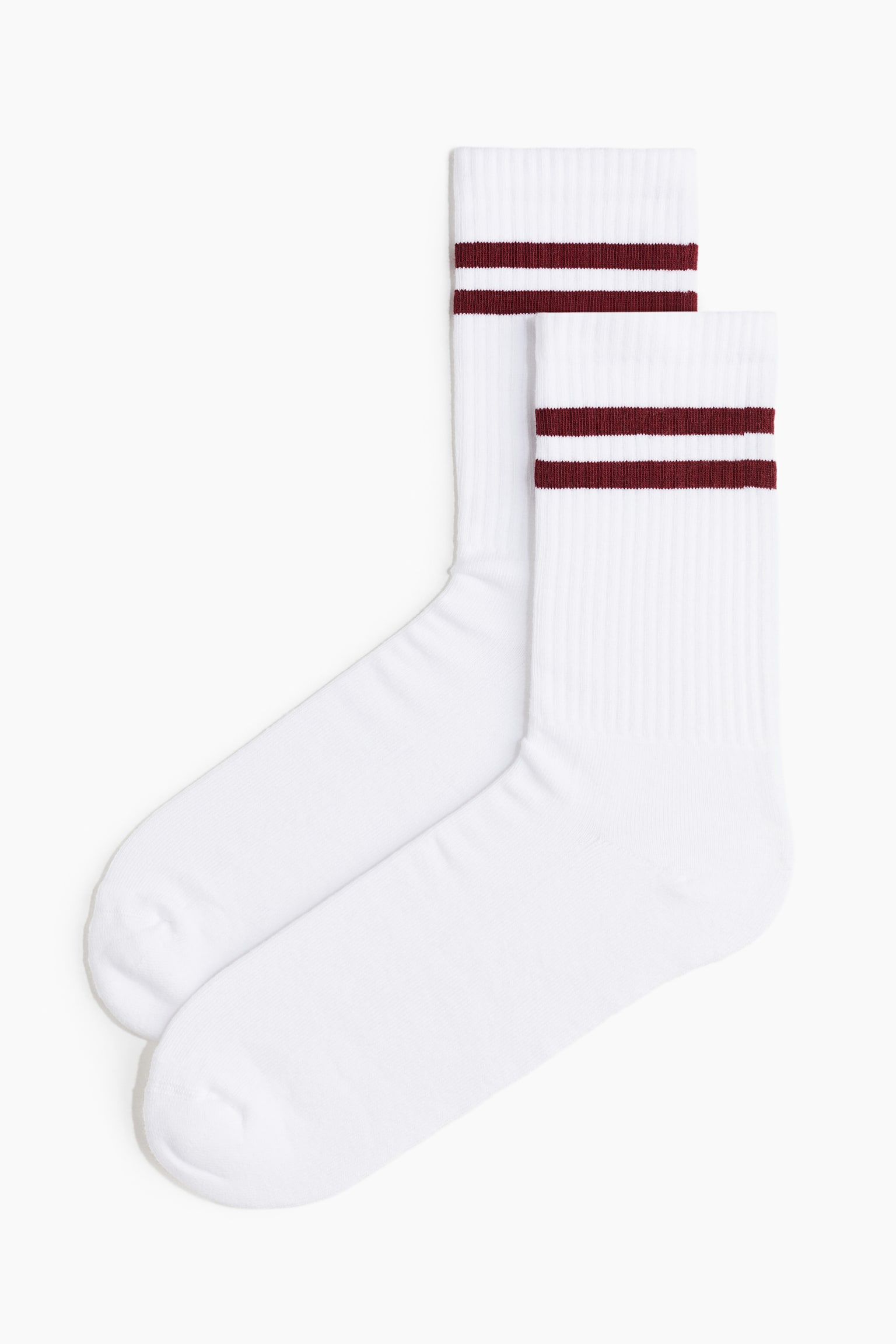 Socks - White/Burgundy striped/White/Sage green/White/Striped/White/Forest green/White/Black/Black/Palm trees - 1