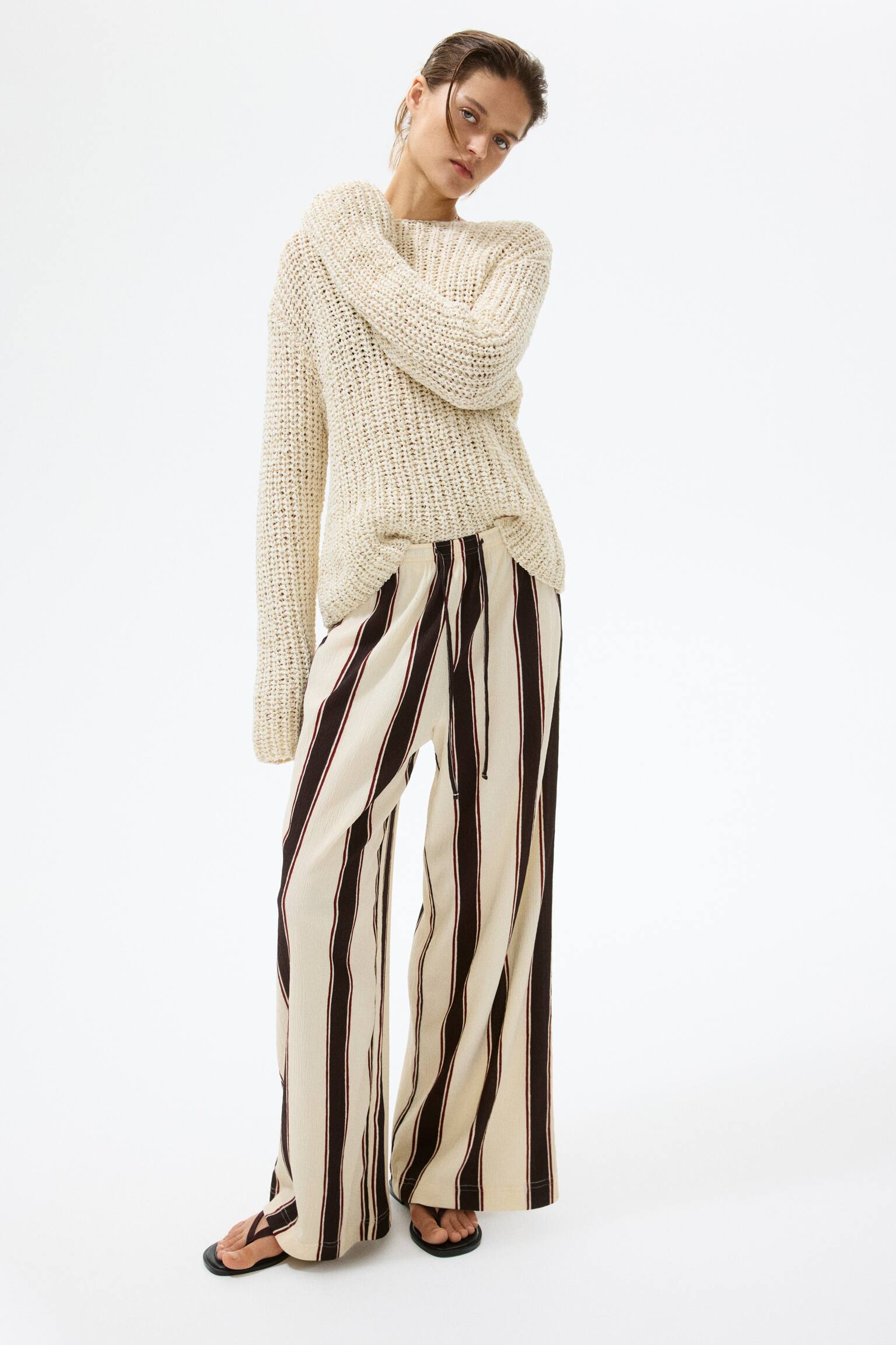 Wide pull-on trousers - 1