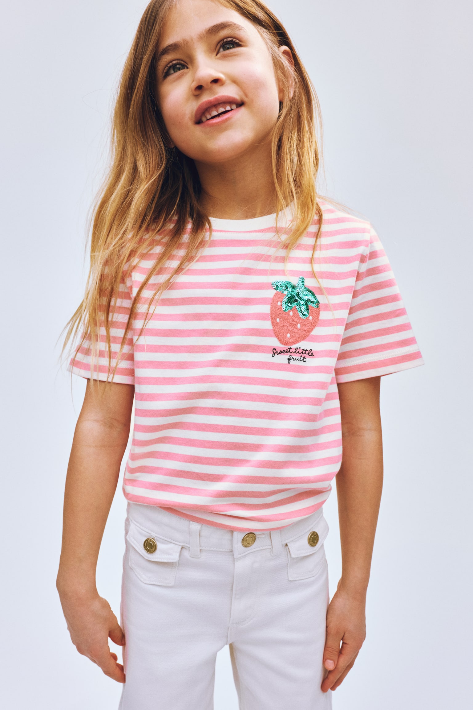 T-shirt avec motifs - Rose/fraise/Crème/Ciao/Blanc/marine/Marine/Rose clair/cœurs/Blanc/fraises/Crème/boucles - 5