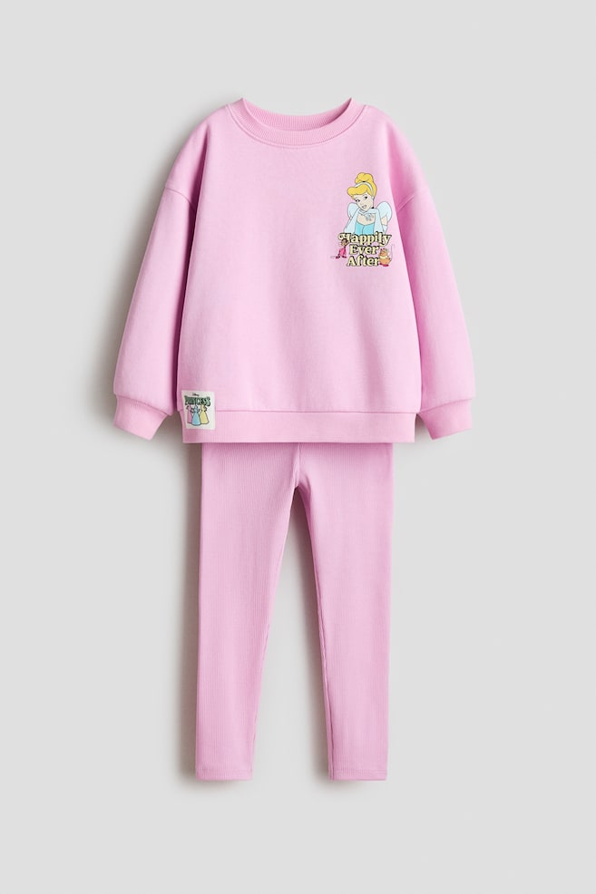 2-piece top and leggings set - Pink/Cinderella/Light purple/PAW Patrol/Light purple/Minnie Mouse/White/Minnie Mouse/Cream/Hello Kitty - 1