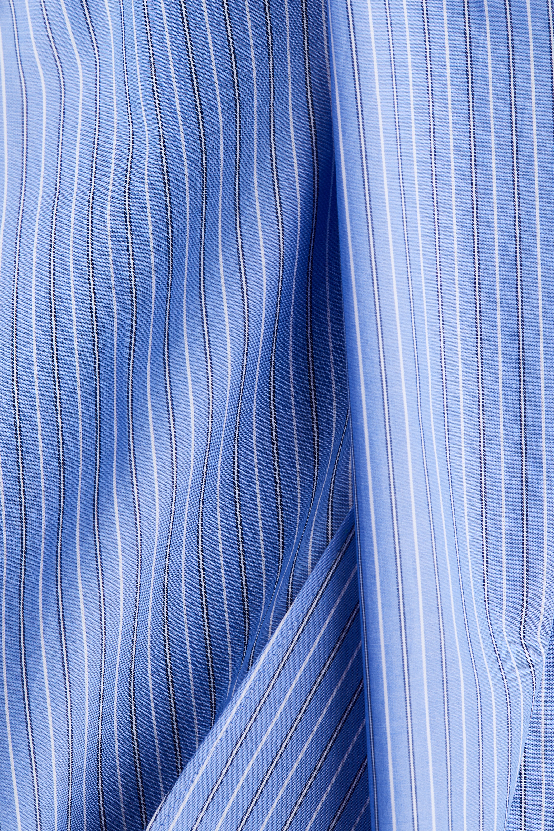 Scarf-detail poplin blouse