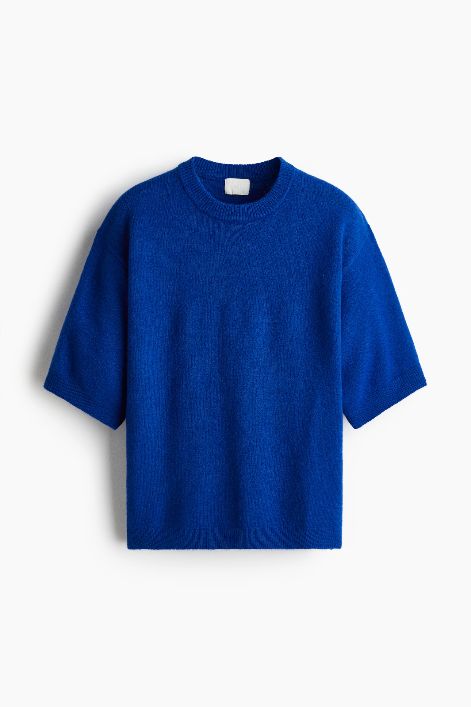Женская футболка H&M Knit, цвет: Яркий синий — фото 1