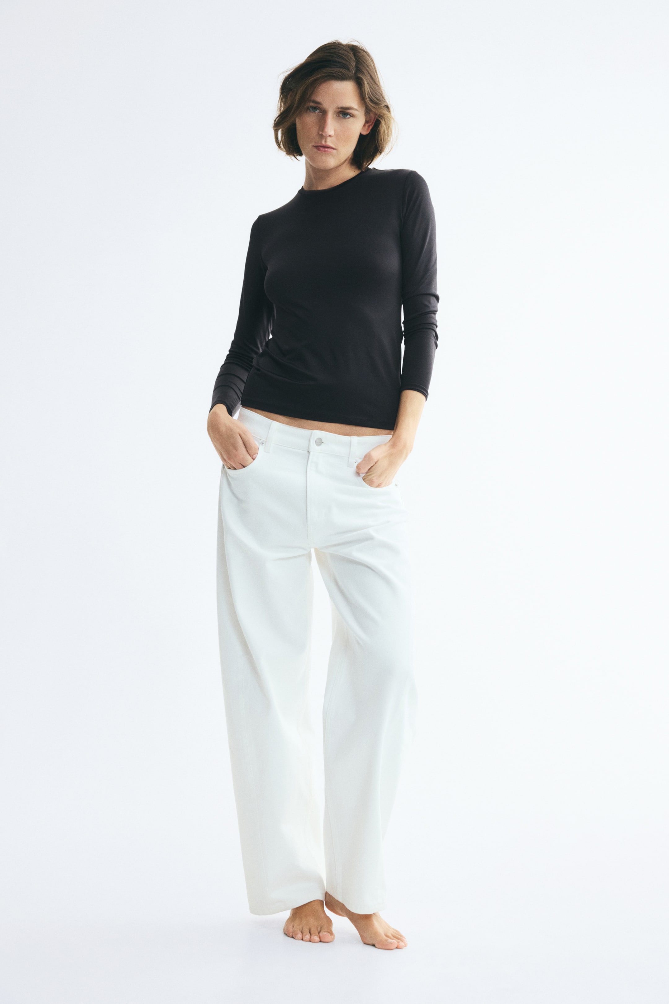 Long-sleeved Microfiber Top