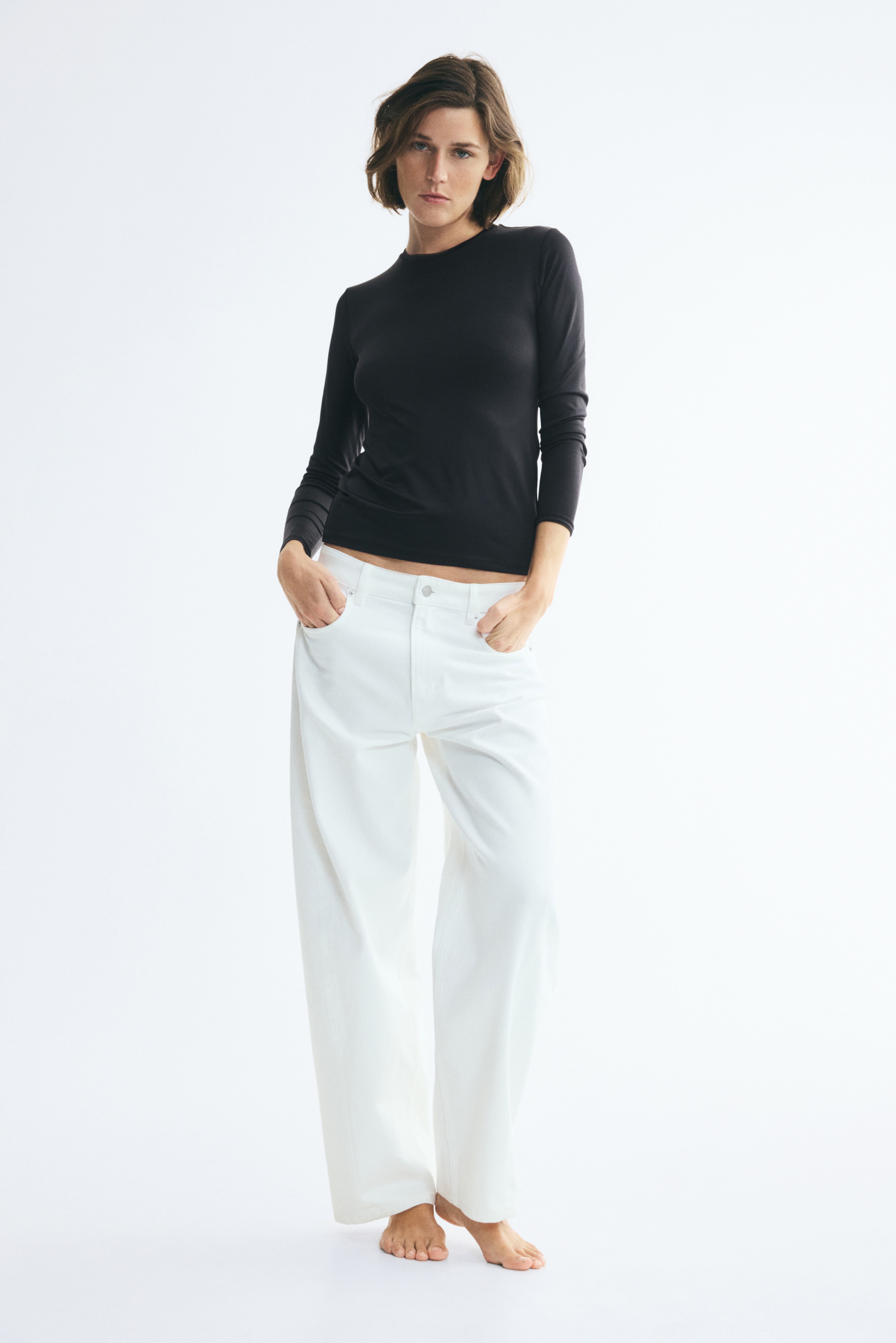 Long-sleeved Microfiber Top