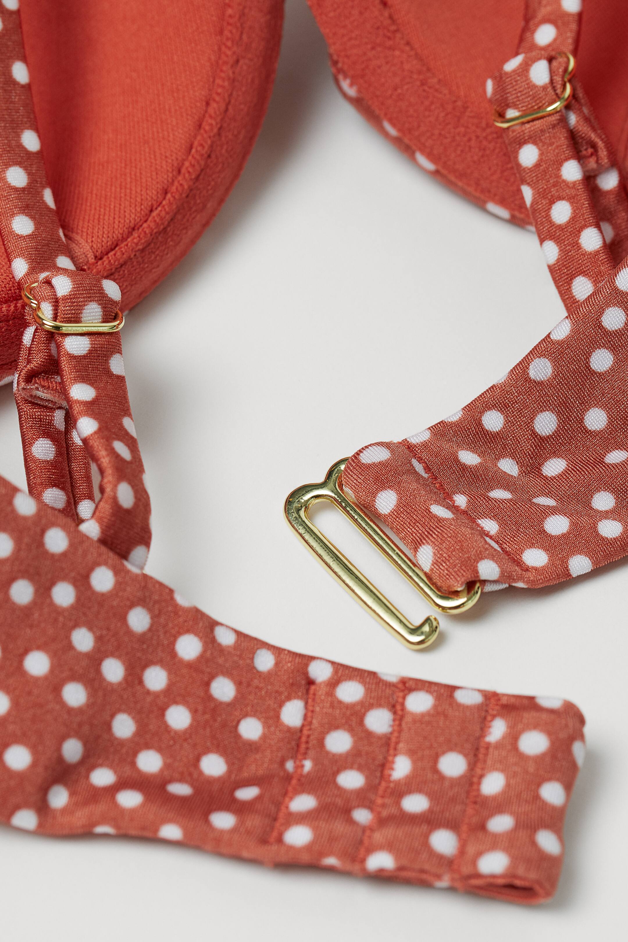 Balconnetbikinitop - Roestbruin/witte stippen - DAMES | H&M BE