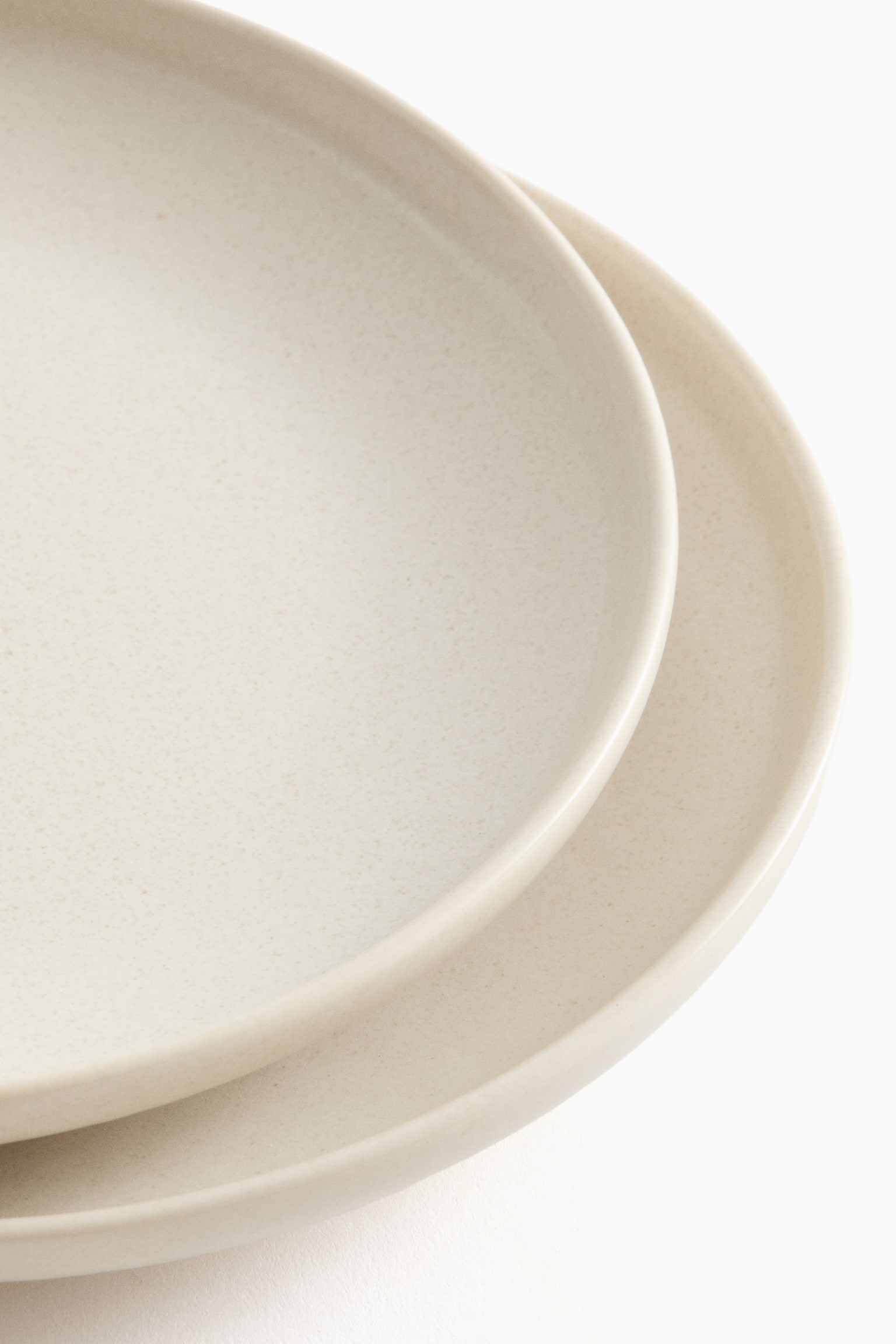 2-pack reactive-glaze starter plates - Light beige/Black/Beige - 3