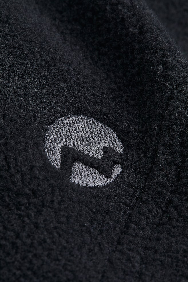 2-piece fleece set - Black/Dark grey/Checked - 2