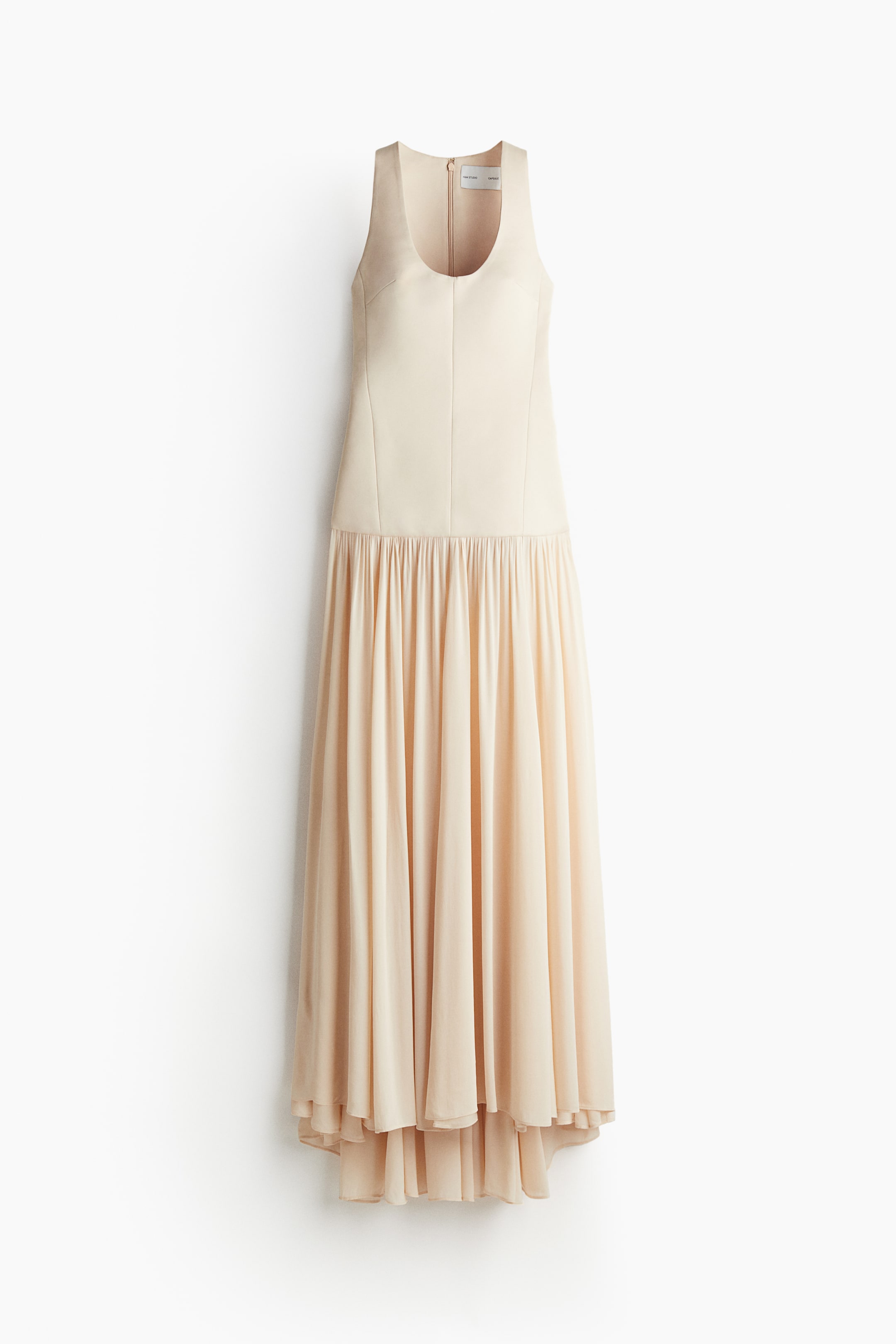 Robe maxi avec jupe vaporeuse - Beige clair - FEMME | H&M FR 5