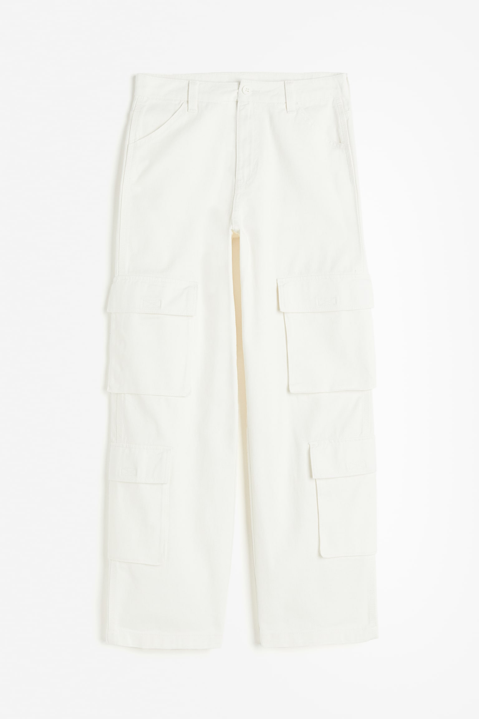 Twill cargo trousers - Cream/Beige/Black/Grey - 2