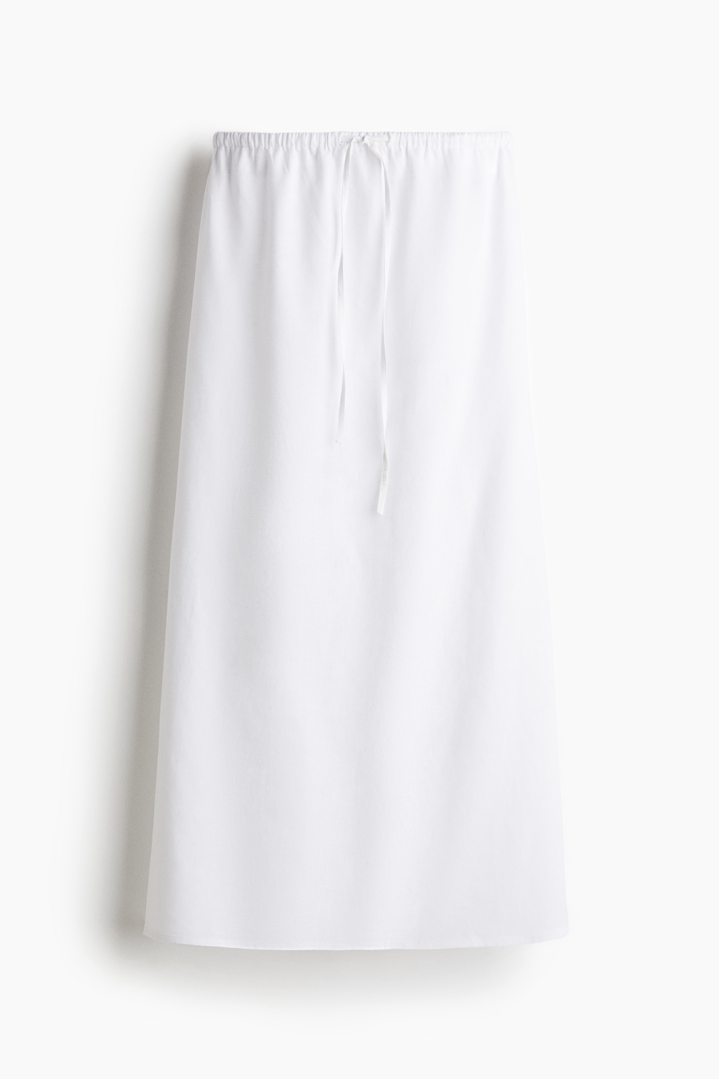 Linen-blend skirt - White