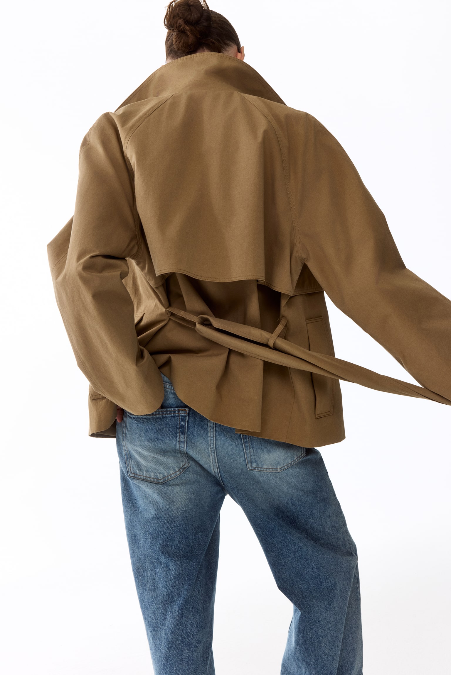 Short trench coat - Beige - 6