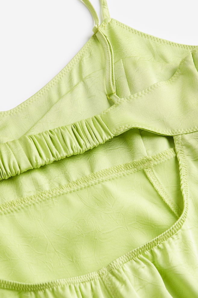 Open-back dress - Lime green/Black - 9
