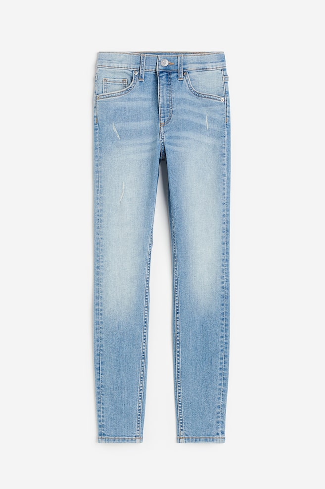 Skinny Fit High Jeans - Lys denimblå - 1