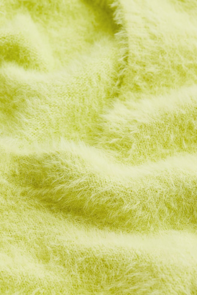 Fluffy-knit jumper - Light green/White - 6