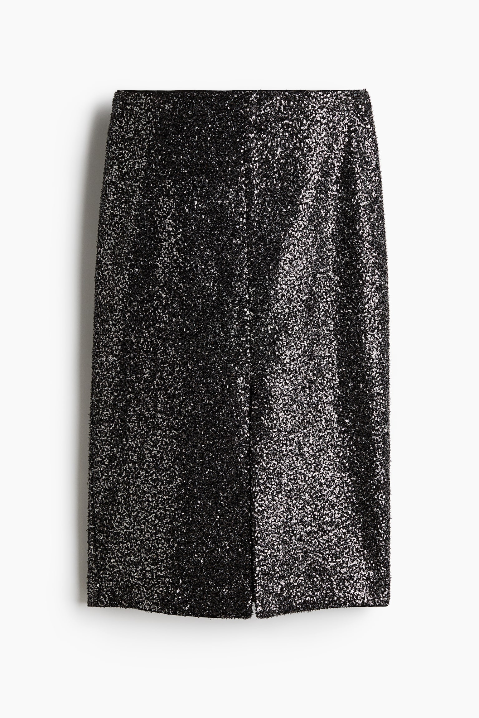 Sequined midi skirt - Black/Silver-coloured - 2