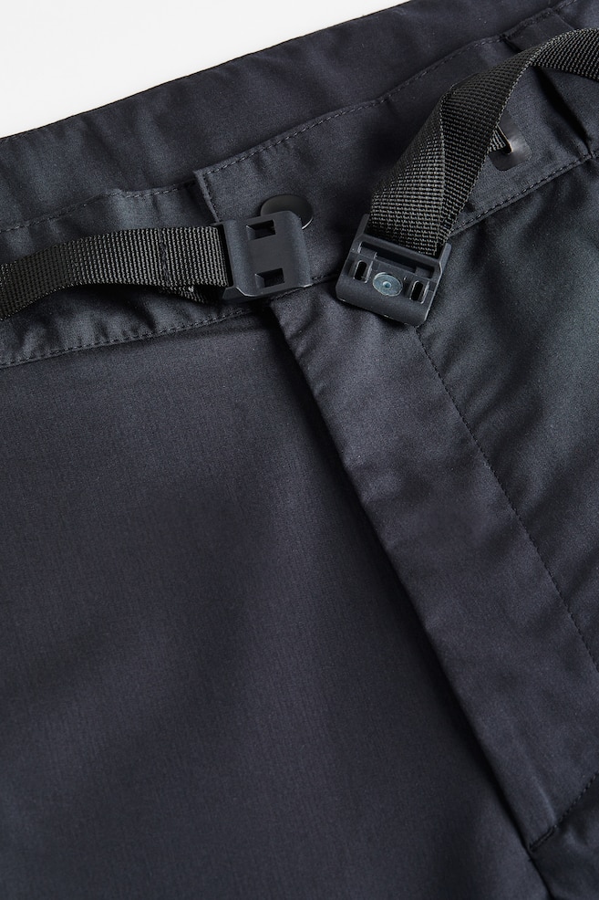 Water-repellent zip-off hiking trousers - Black/Brown - 3