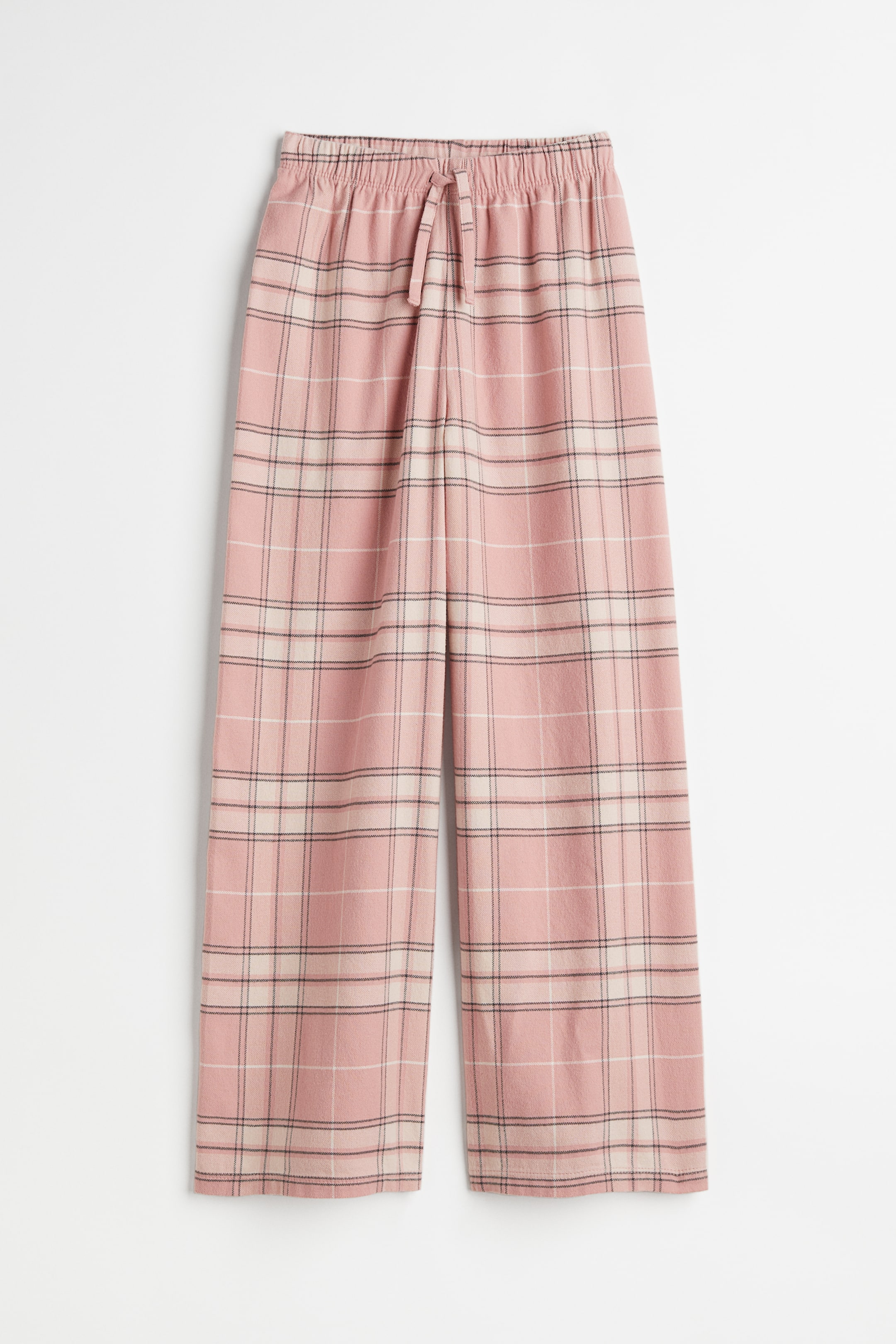 View larger image: Cotton flannel pyjama bottoms - Old rose/Checked - Kids | H&M IN 1