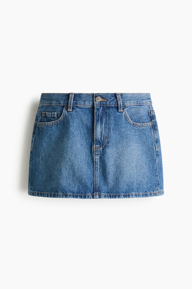 Short Denim Skirt - Denim blue/Washed black - 1
