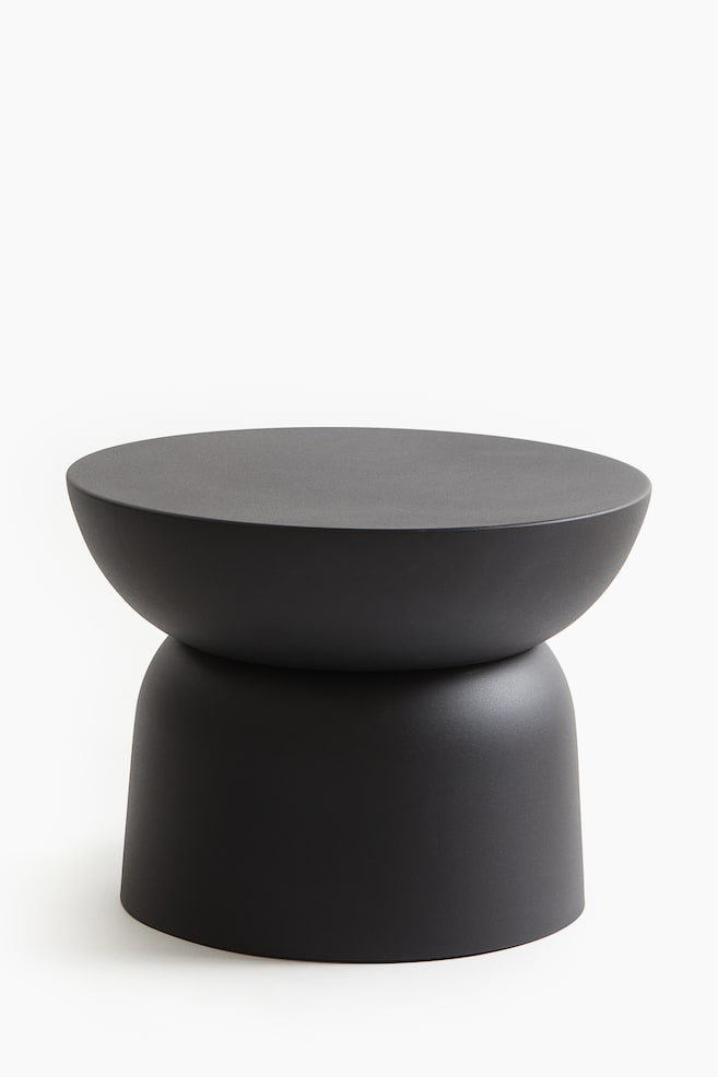 Table basse d'extérieur en métal - Noir/Vert olive/Grège - 1