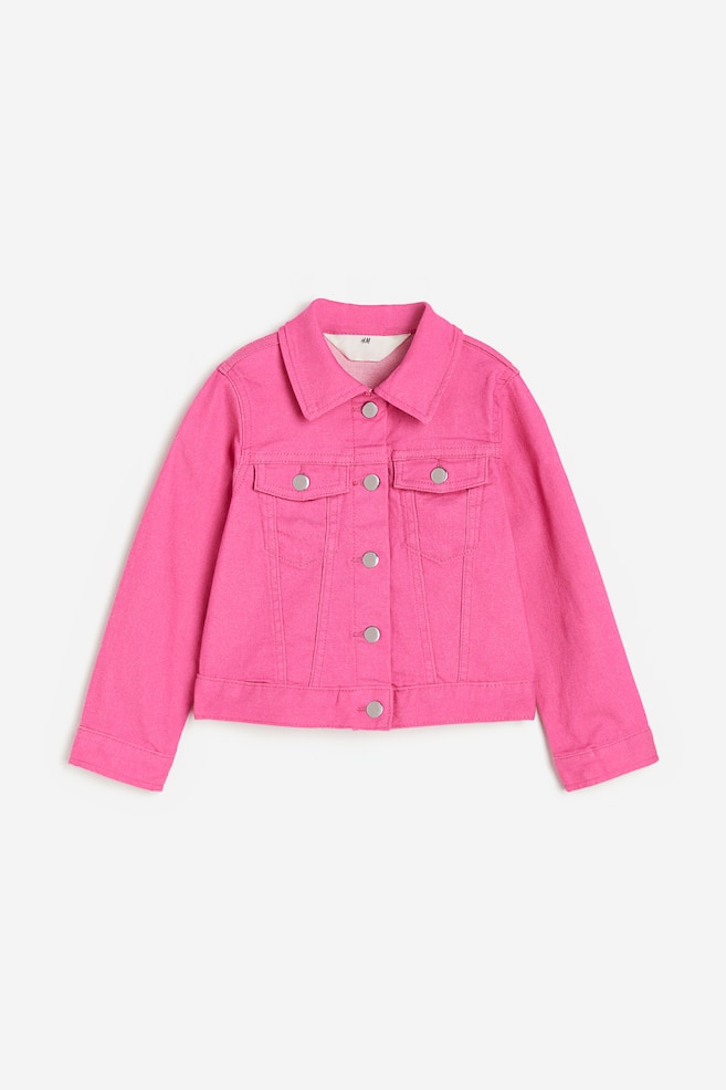 Twill jacket - Bright pink/Sage green - 1