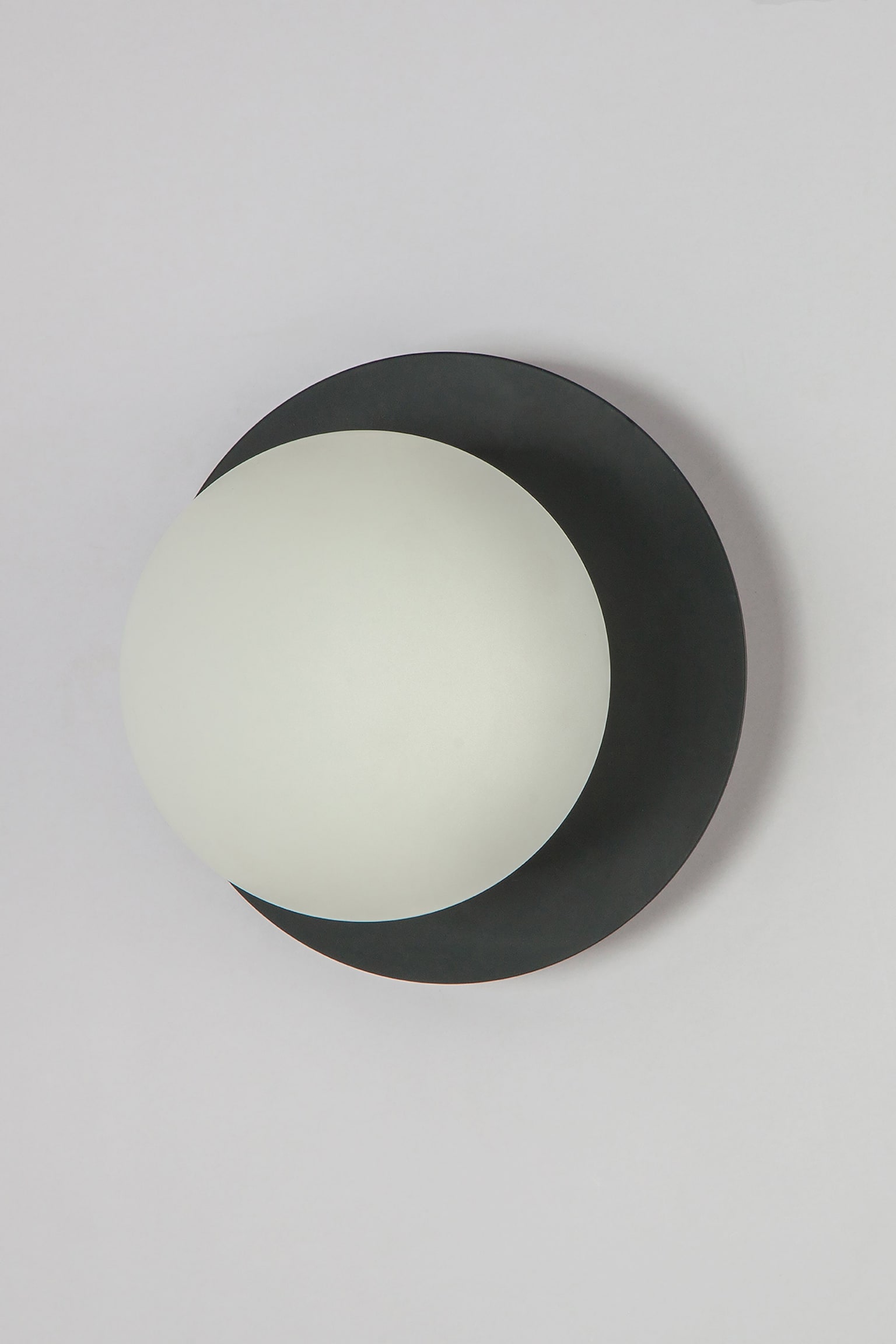 Opal Disk Wall Light - Dark Grey/Gold - 6