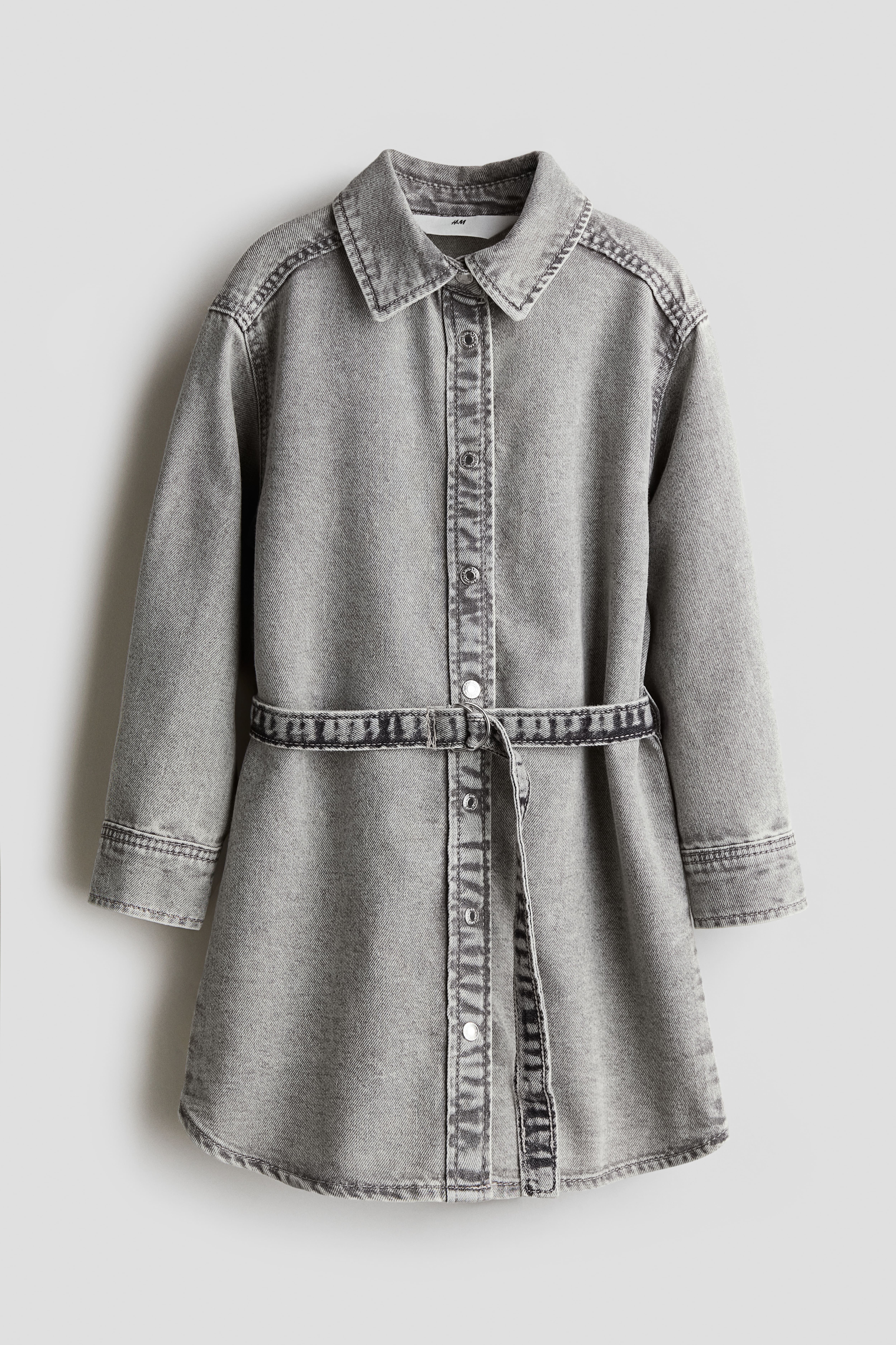 H&m denim shirt dress best sale