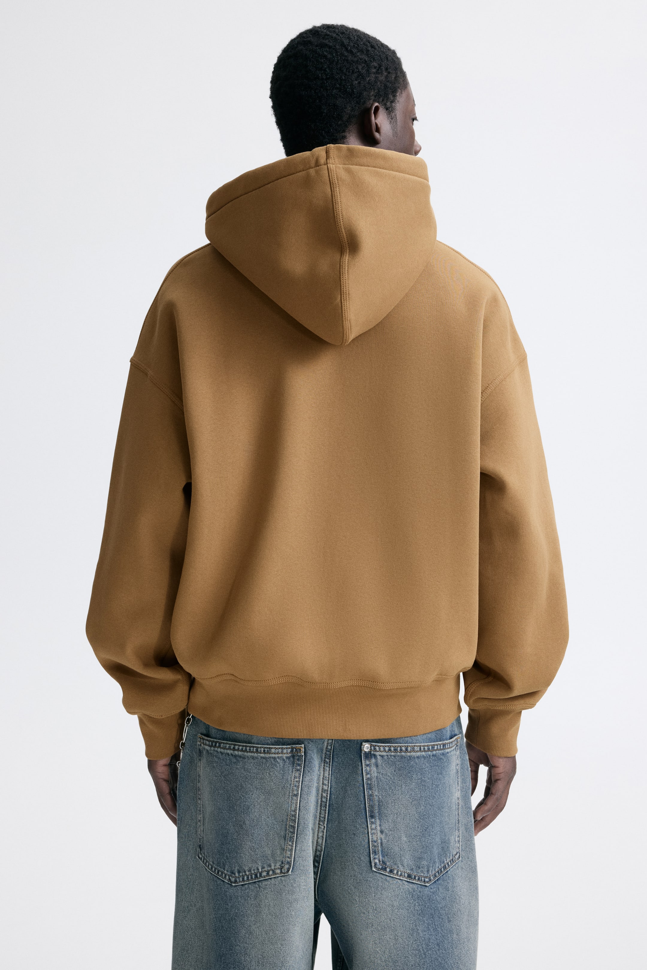 View larger image: Oversized Fit Hooded Jacket - Dark beige - Men | H&M US 5
