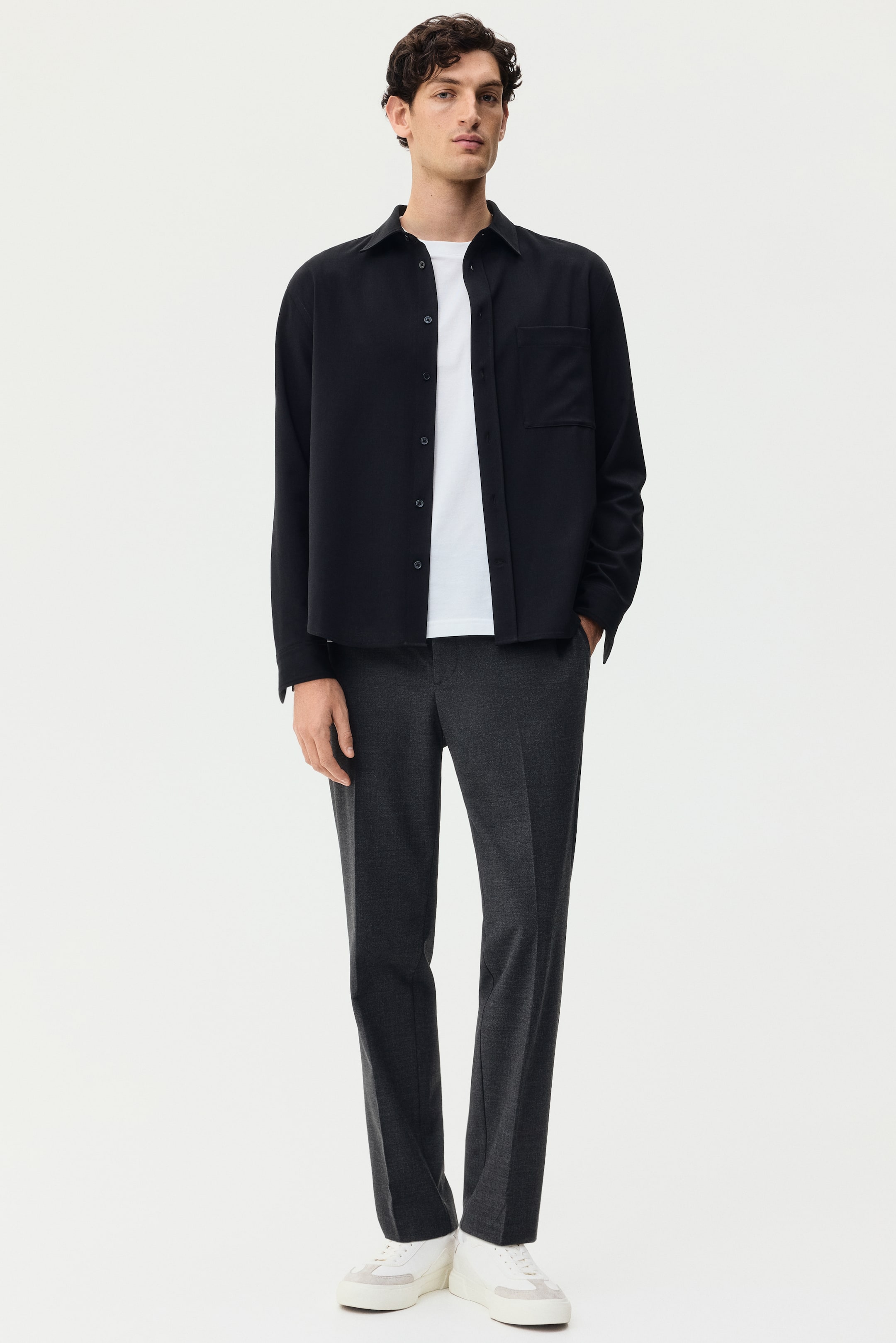 View larger image: Slim-Fit Dressy Joggers - Dark gray - Men | H&M CA 1