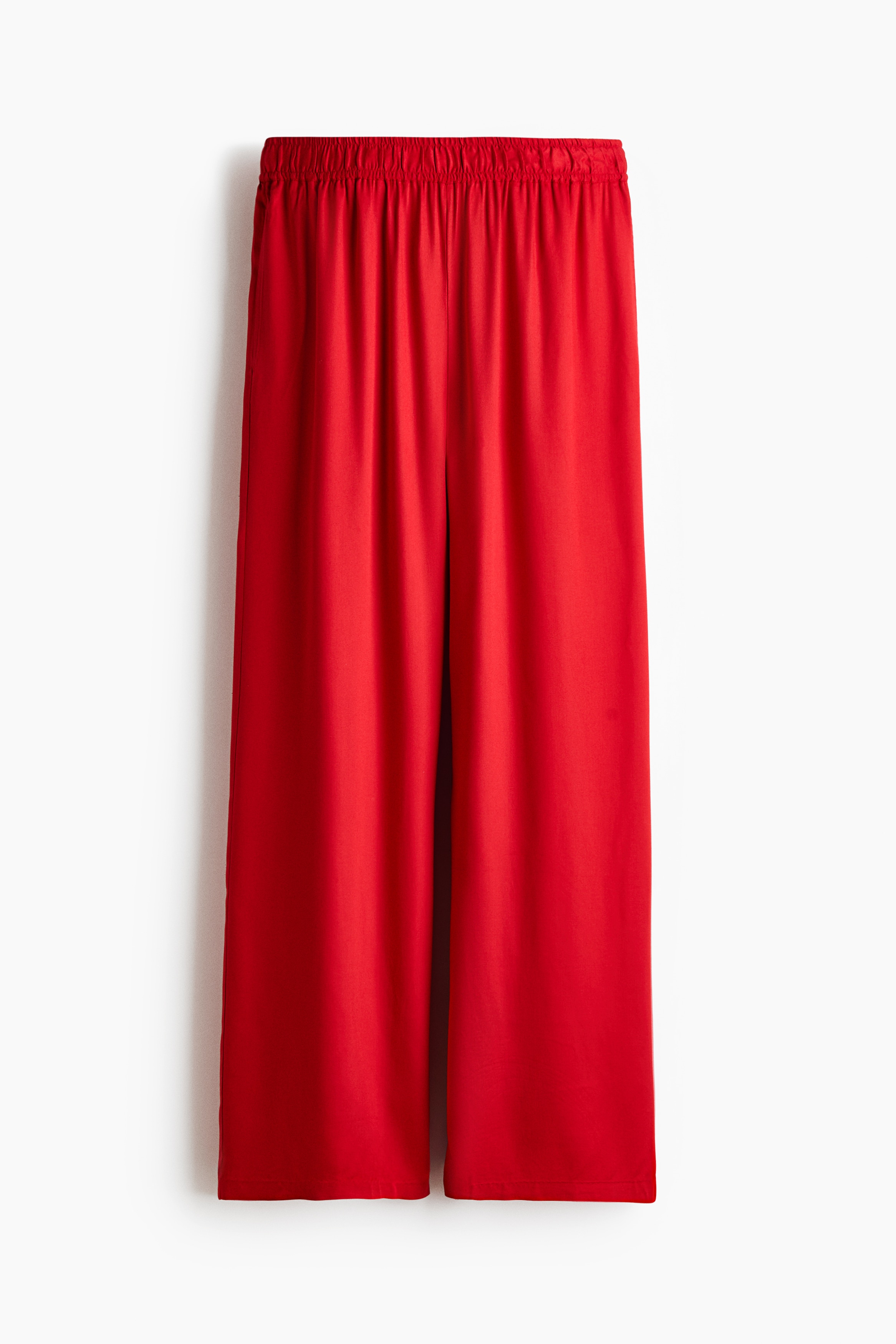 Wide pull-on trousers - Bright red