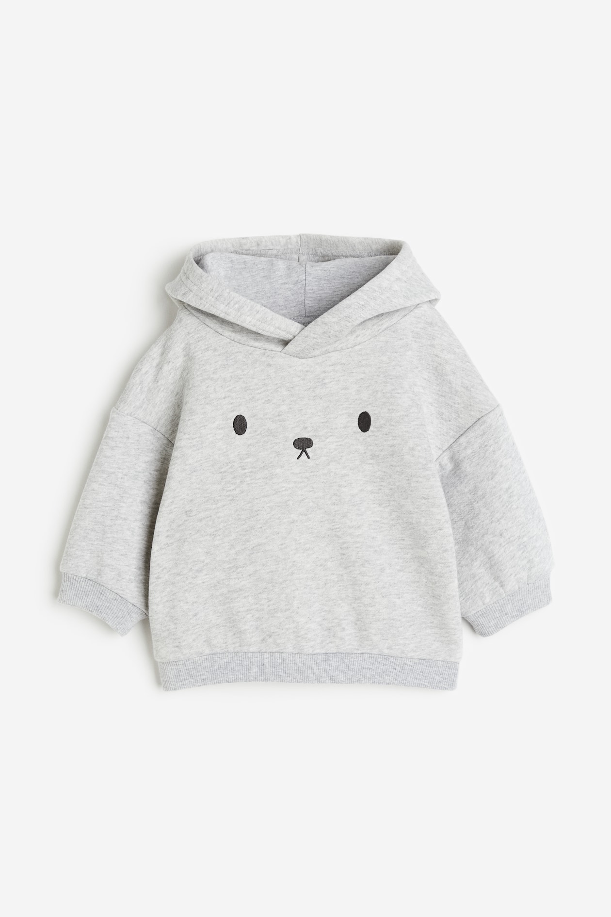 Felpa con cappuccio e orecchie Grigio chiaro mélange BAMBINO