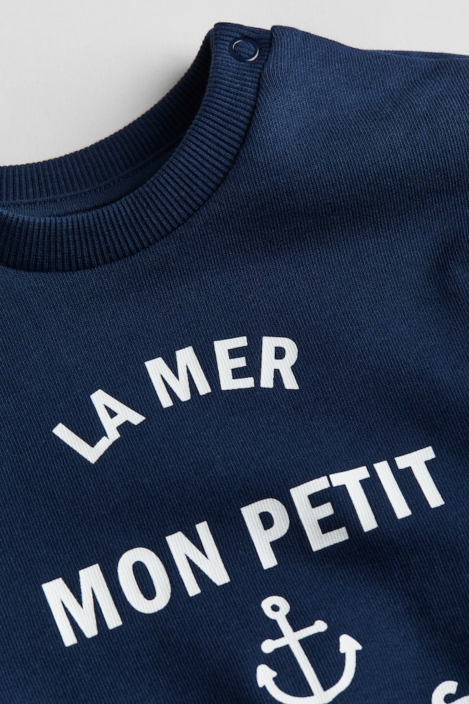Sweat en coton - Bleu foncé/Mon Petit Paradis/Rouge/carreaux/Vert foncé/Brother/Beige clair/dc/dc/dc - 2