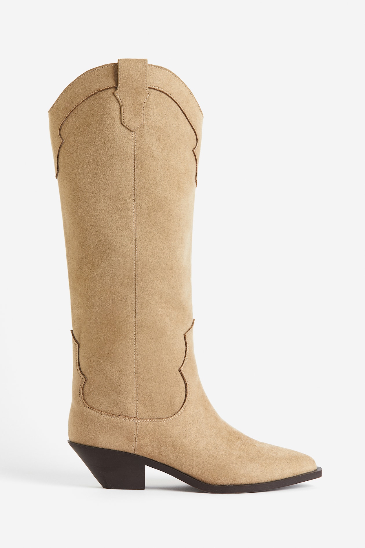 Knee-high cowboy boots Beige Ladies H&M MY