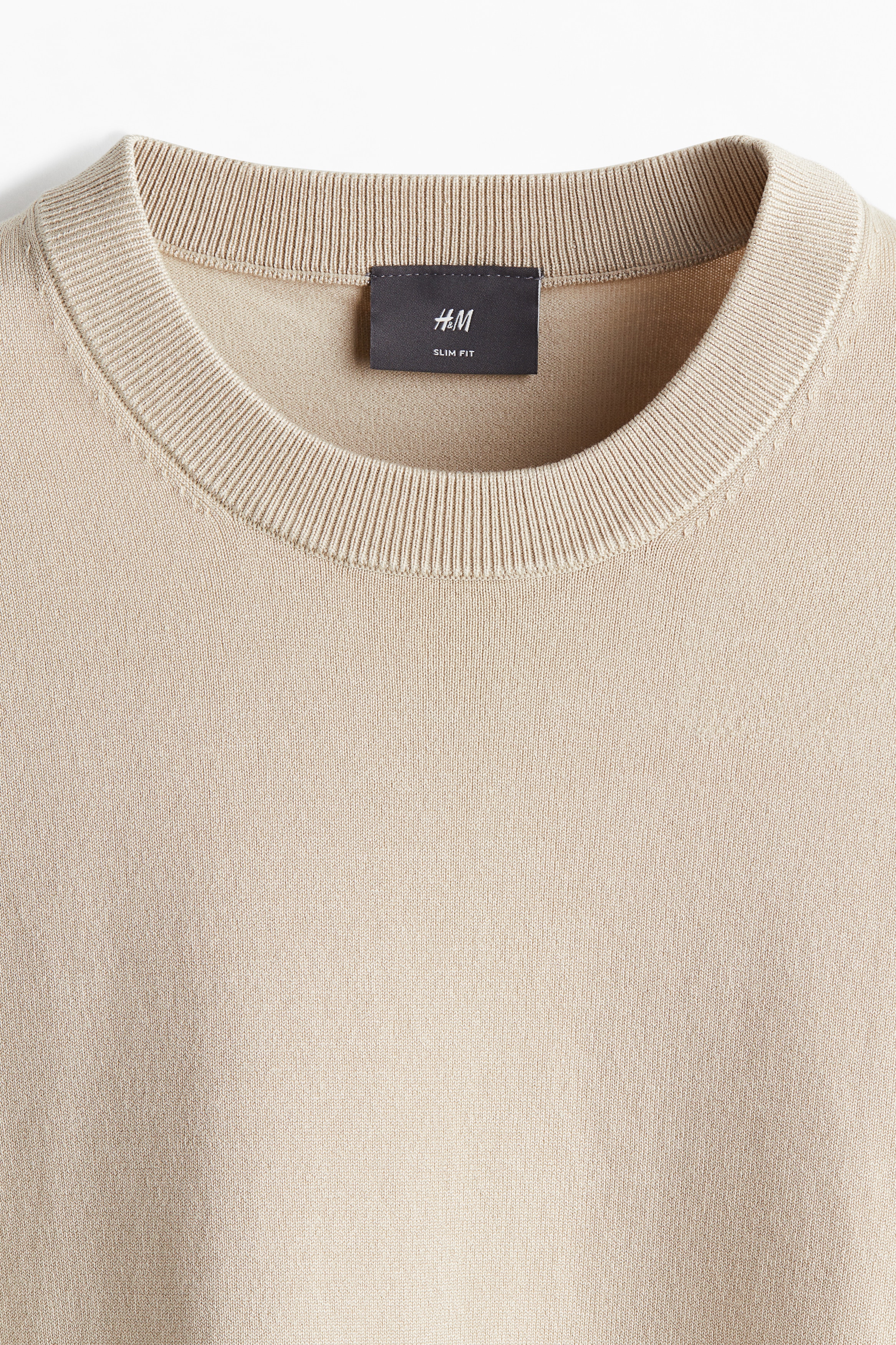 スリムフィット ファインニットセーター - ベージュ - Men | H&M JP